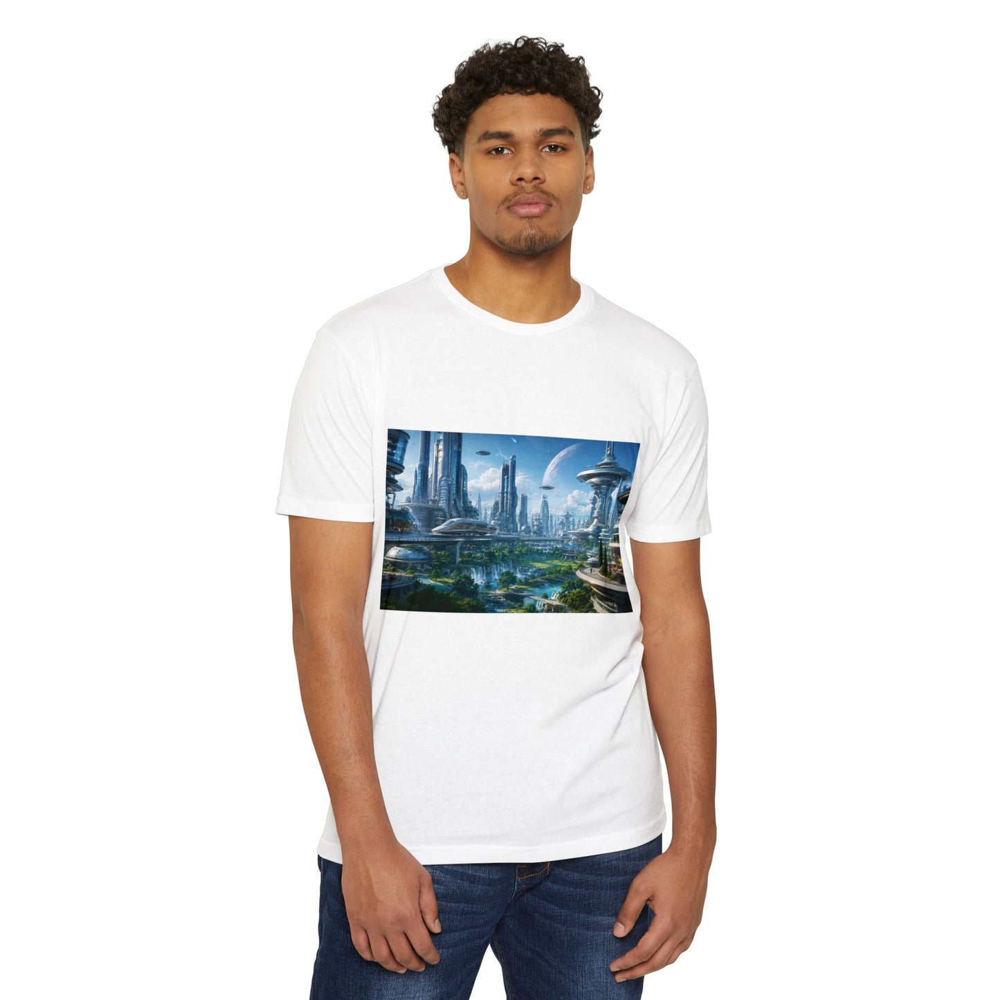 Futuristic Cityscape T-Shirt — Sci‑Fi Skyline Graphic Tee