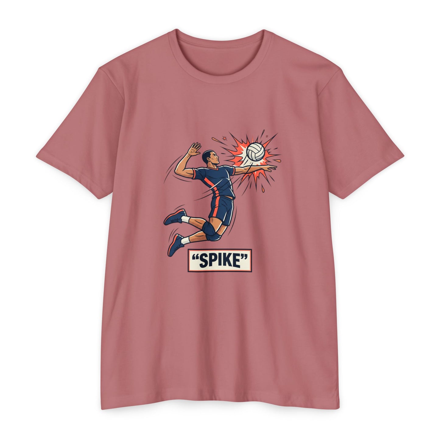 Volleyball Spike Graphic T-Shirt — Retro Player Illustration Tee