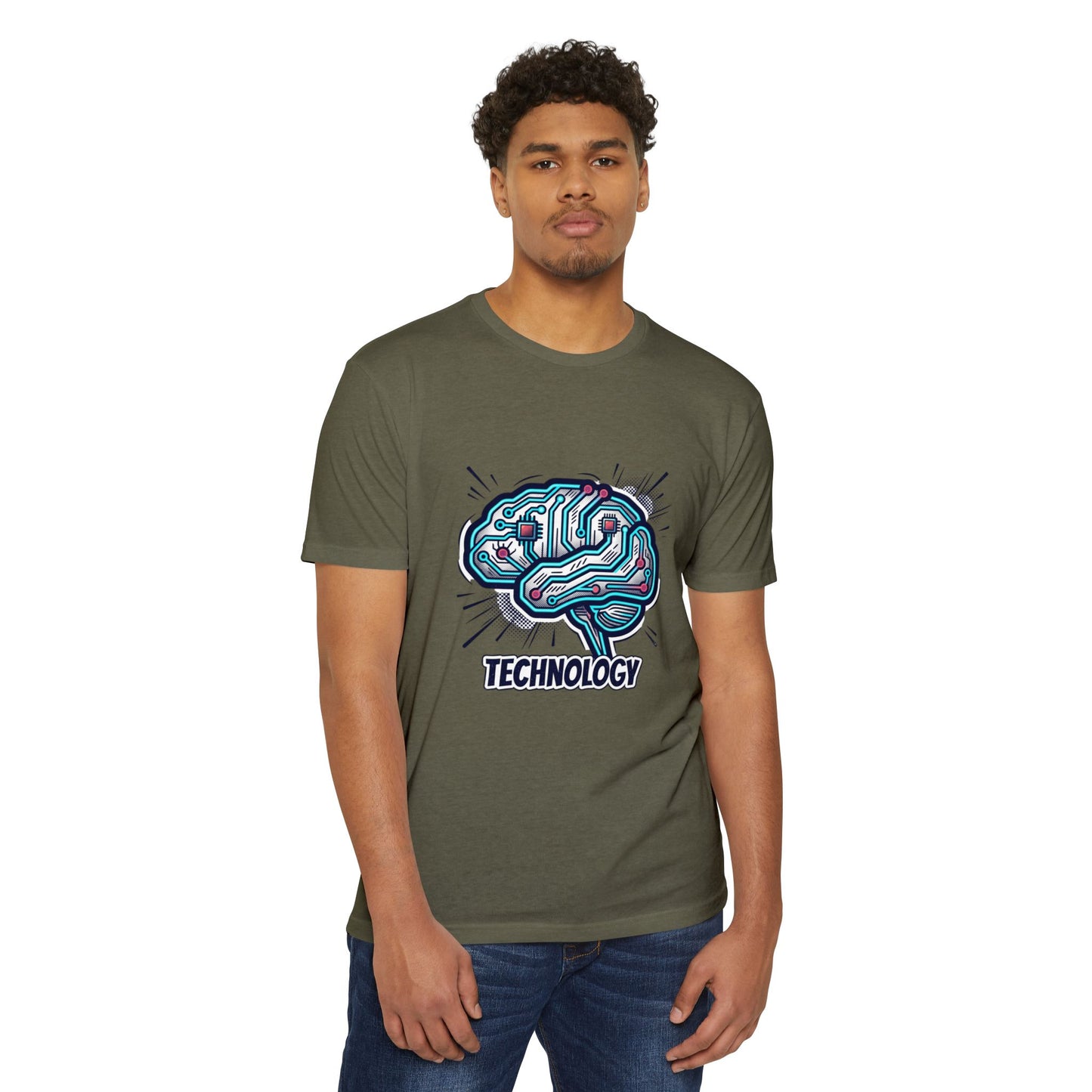 Tech Circuit Brain T-Shirt — Technology Graphic Tee