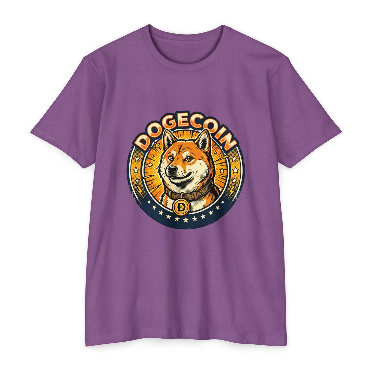 Dogecoin Coin Logo T‑Shirt — Retro Shiba Inu Crypto Tee