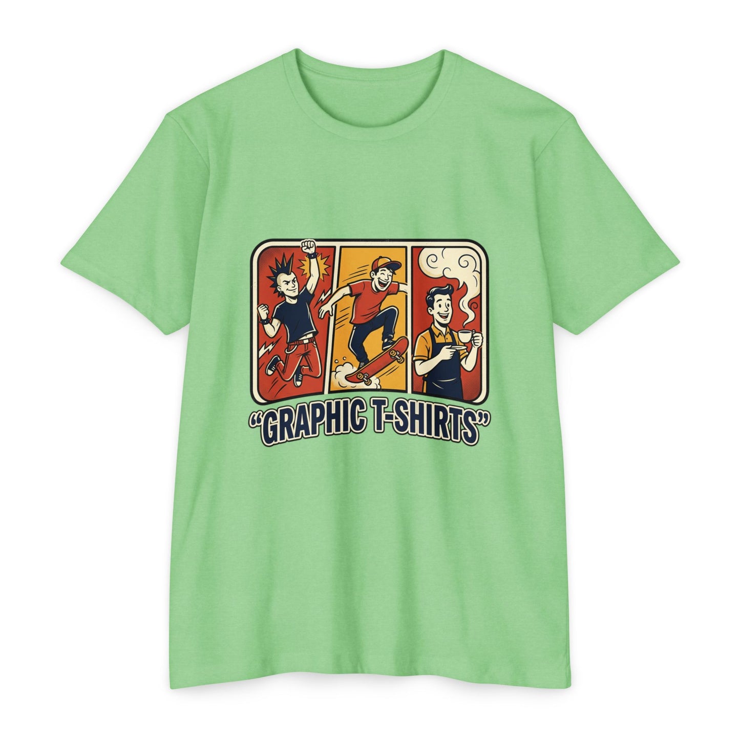 Retro Skateboard Graphic T-Shirt — Vintage Cartoon Skate Tee