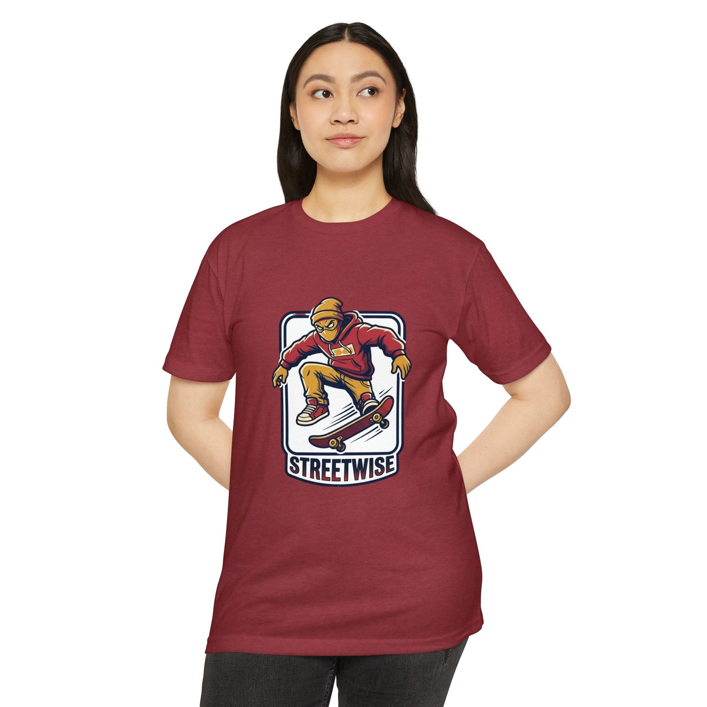 Retro Skateboarder Streetwise T‑Shirt — Vintage Skate Graphic Tee