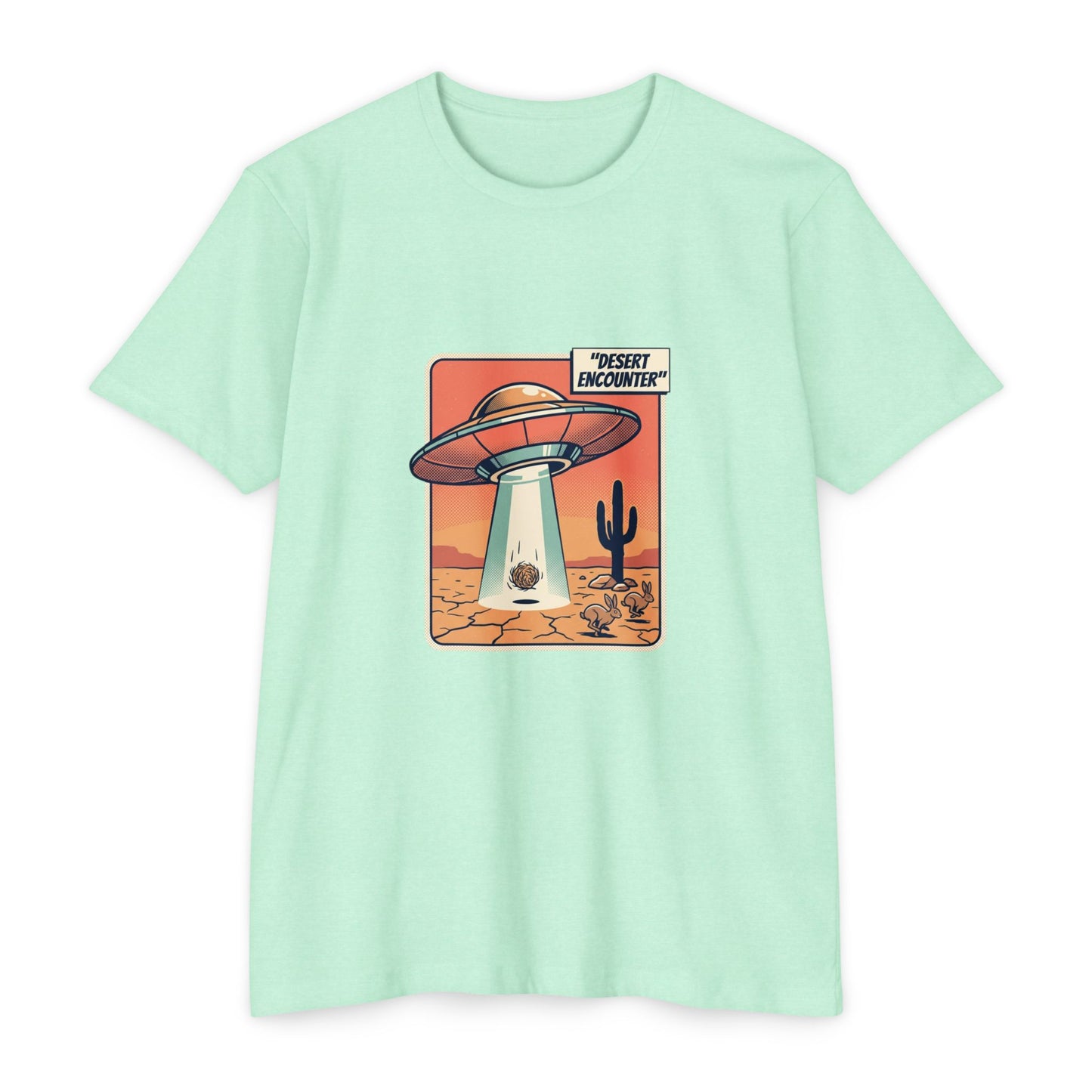 Desert Encounter T-Shirt – Retro UFO Alien Abduction Tee