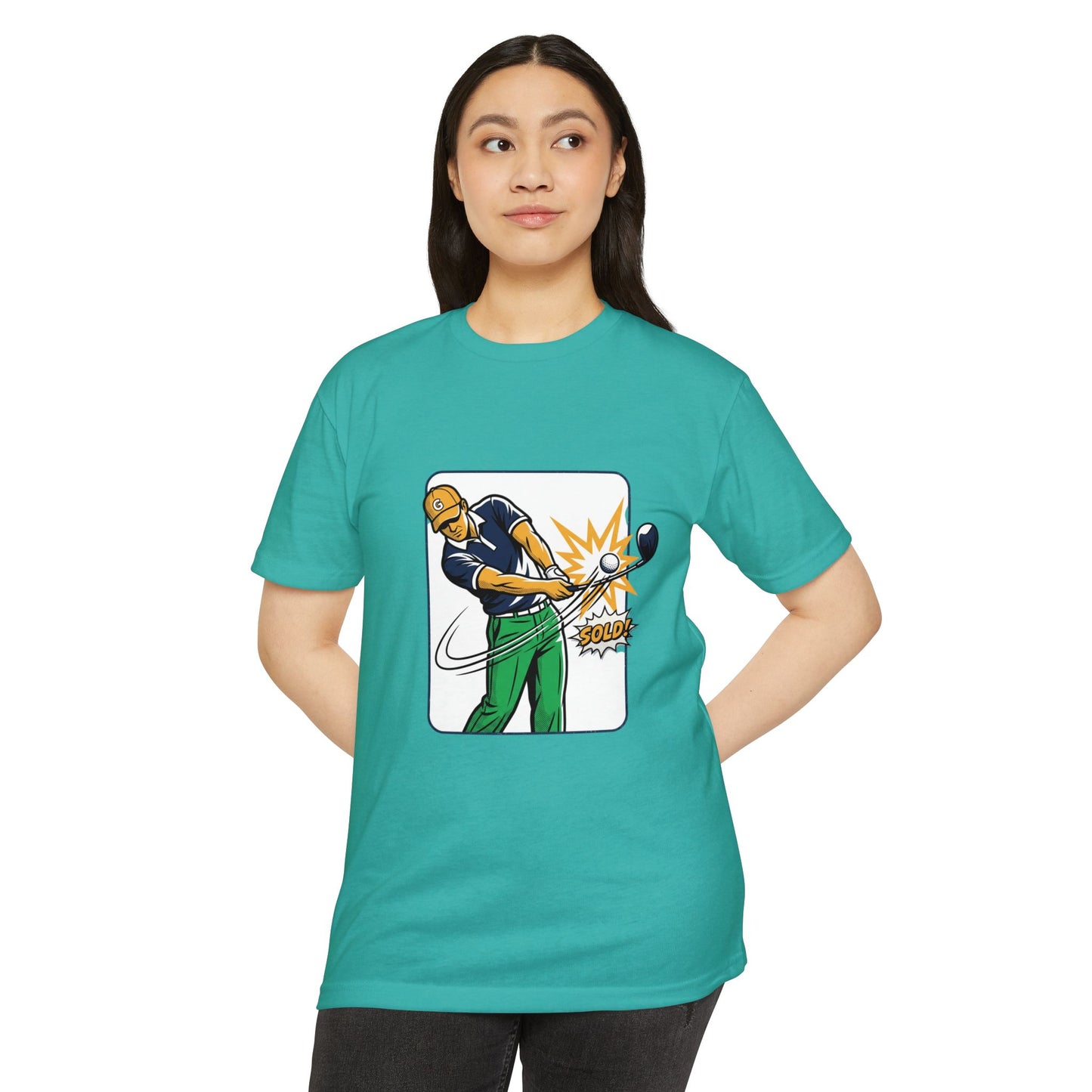 Solid Golfer Illustration Golf Swing T-Shirt