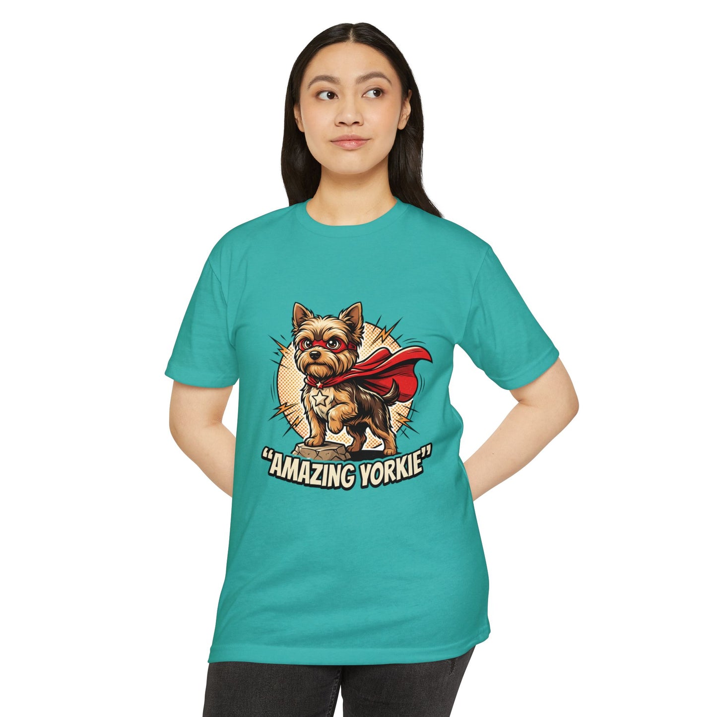 Yorkie Superhero T-Shirt — Cute Yorkshire Terrier Graphic Tee