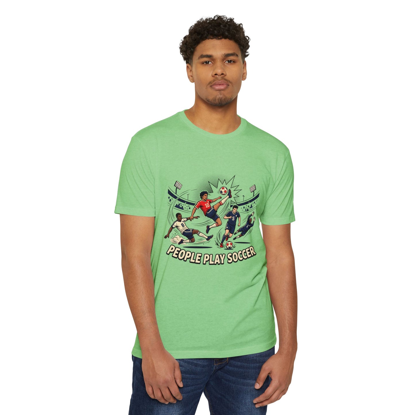 People Play Soccer T-Shirt – Vintage Soccer Players Graphic Tee