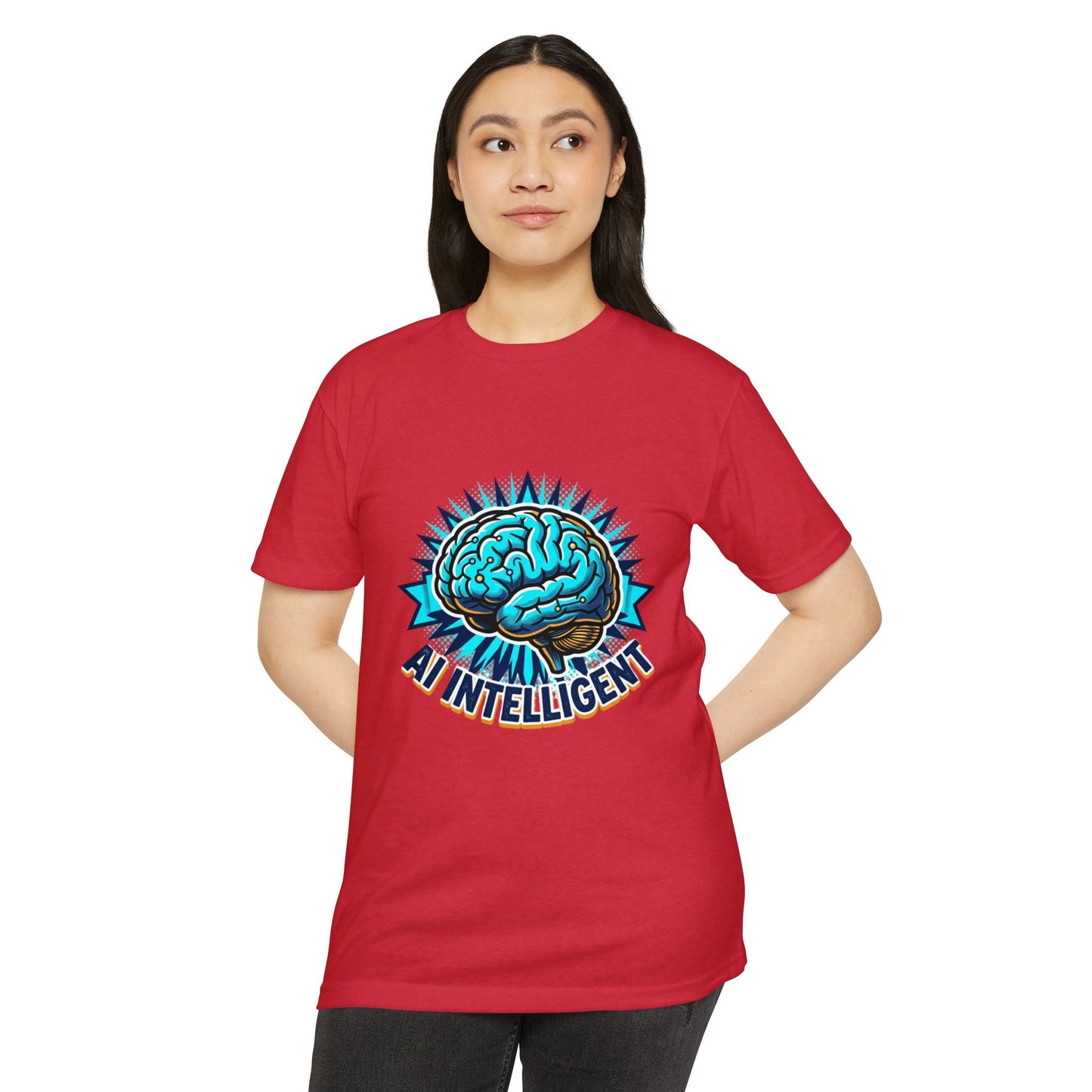 AI Intelligent Brain Graphic T-Shirt — Futuristic Tech Design for AI Enthusiasts