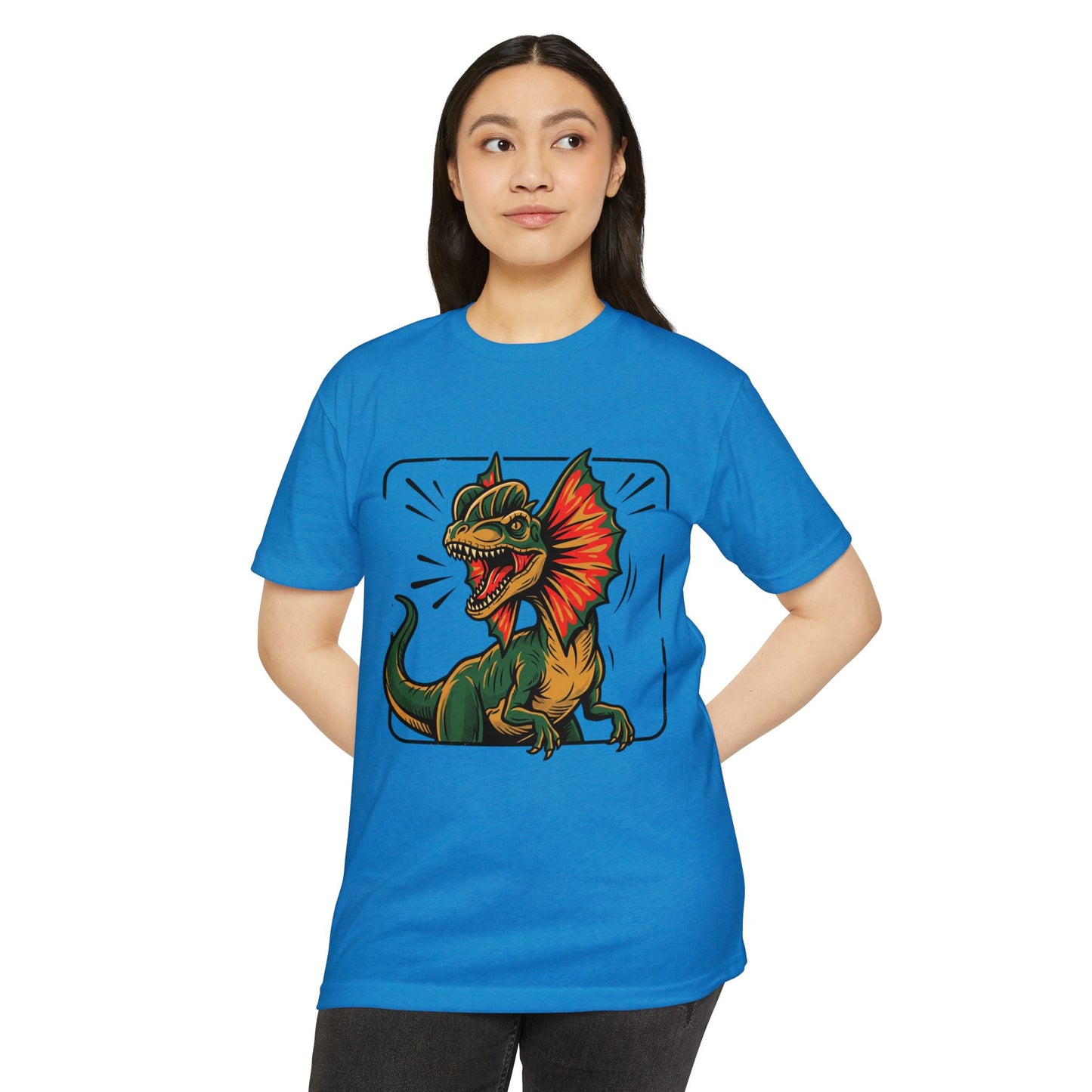Frilled Lizard Dino Tee — Colorful Frill Graphic T-Shirt