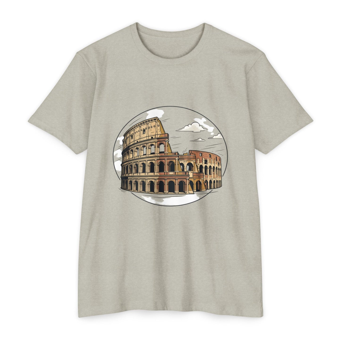 Colosseum Illustration Vintage Rome Travel T-Shirt
