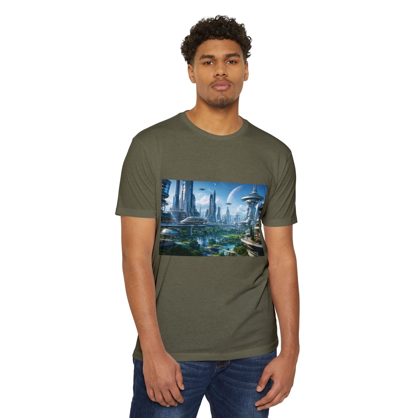 Futuristic Cityscape Sci‑Fi Skyline T-Shirt