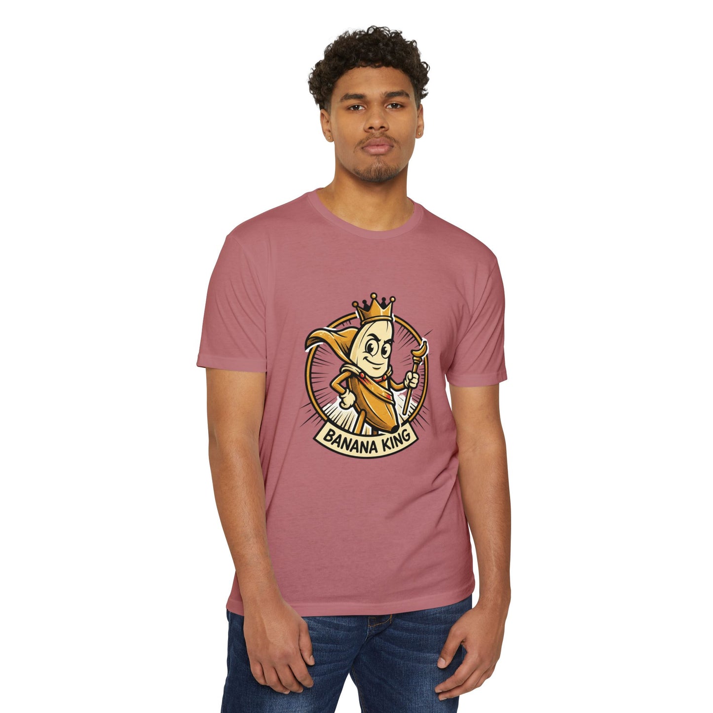 Banana King Retro Graphic T-Shirt — Vintage Fruit Mascot Tee