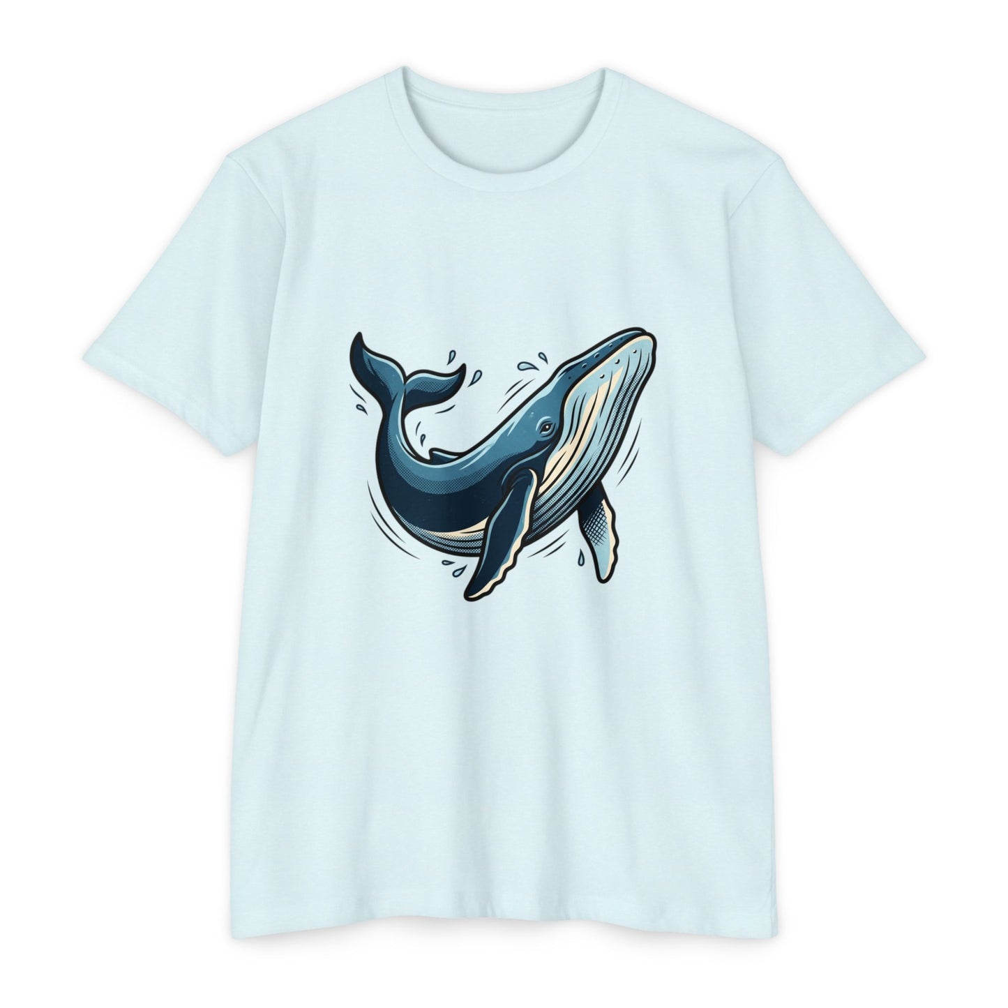 Whale Illustration T-Shirt — Retro Ocean Graphic Tee