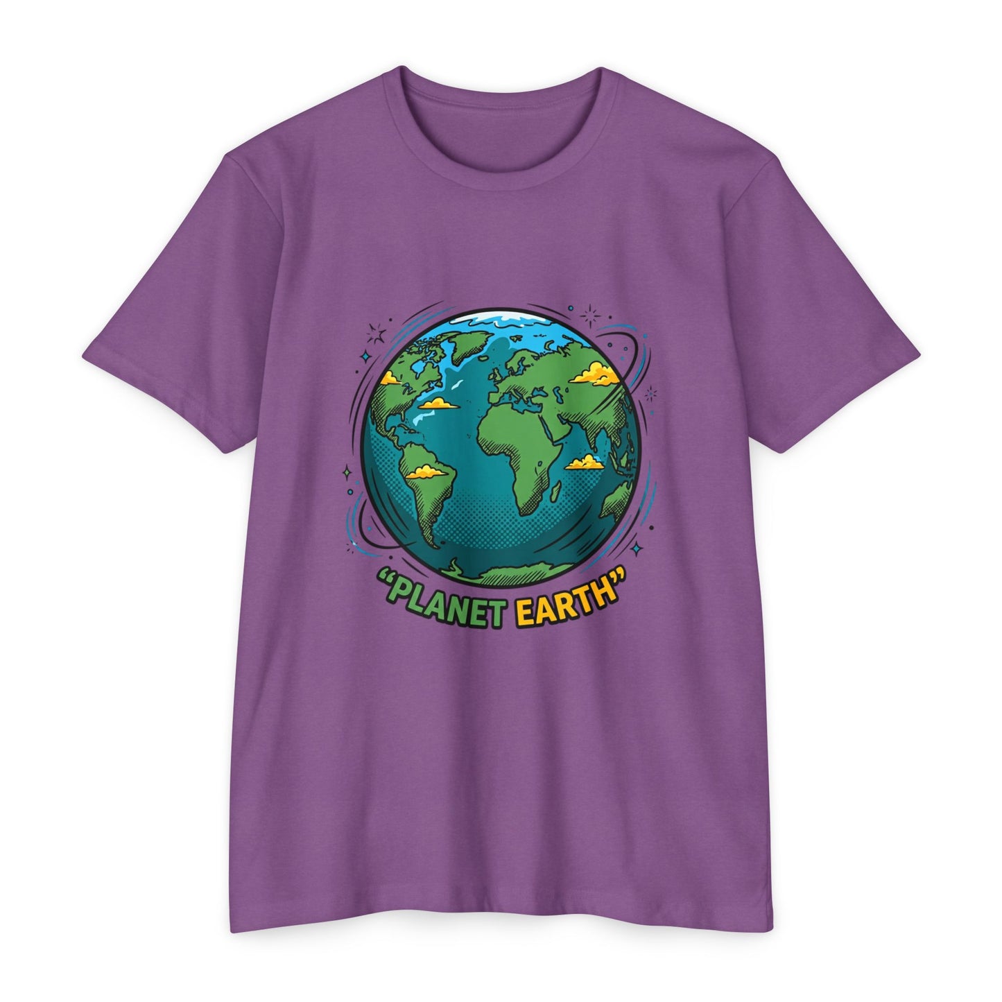 Retro Planet Earth Graphic T-Shirt — Vintage Earth Illustration Tee