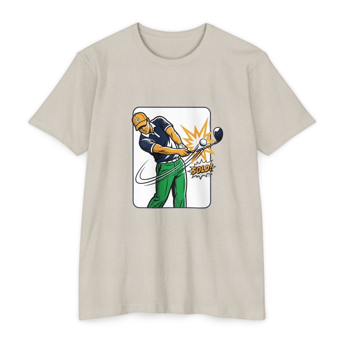 Solid Golfer Illustration Golf Swing T-Shirt