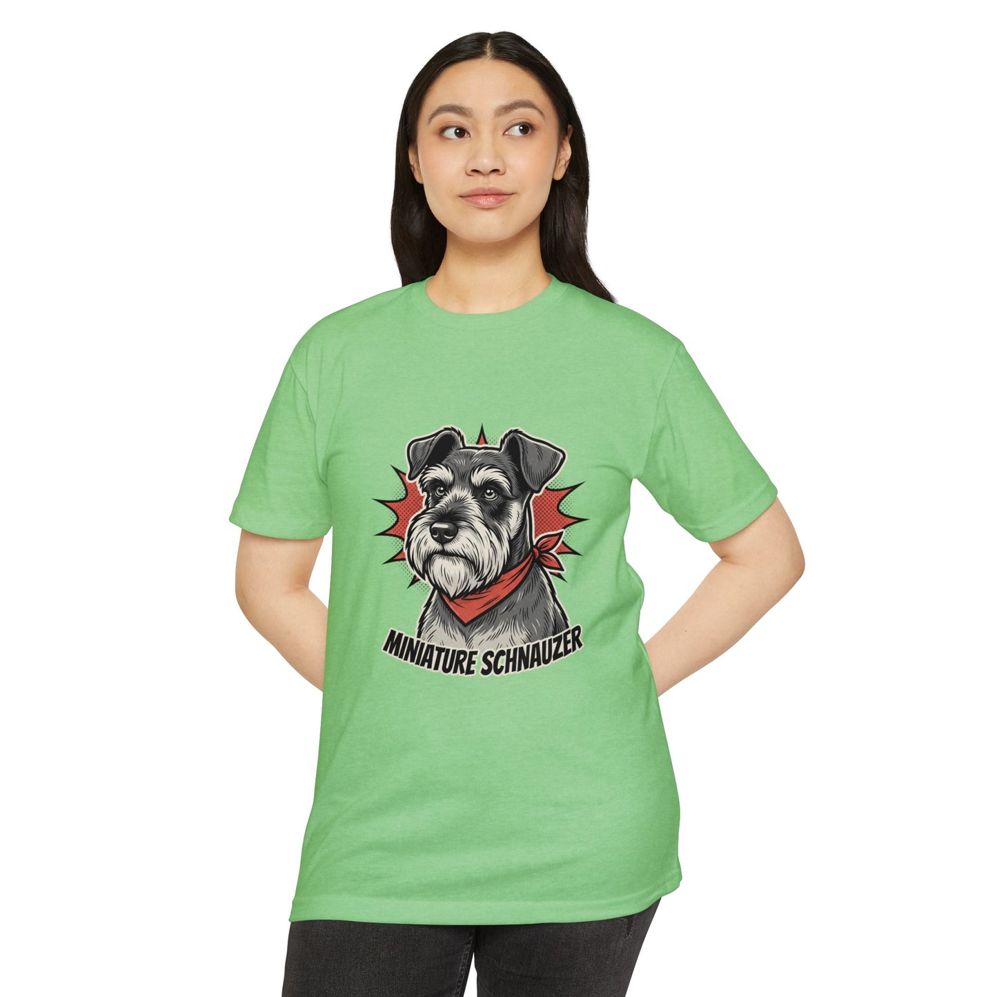 Miniature Schnauzer Portrait Retro Bandana T-Shirt