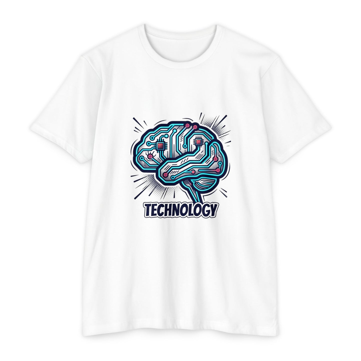 Tech Circuit Brain T-Shirt — Technology Graphic Tee