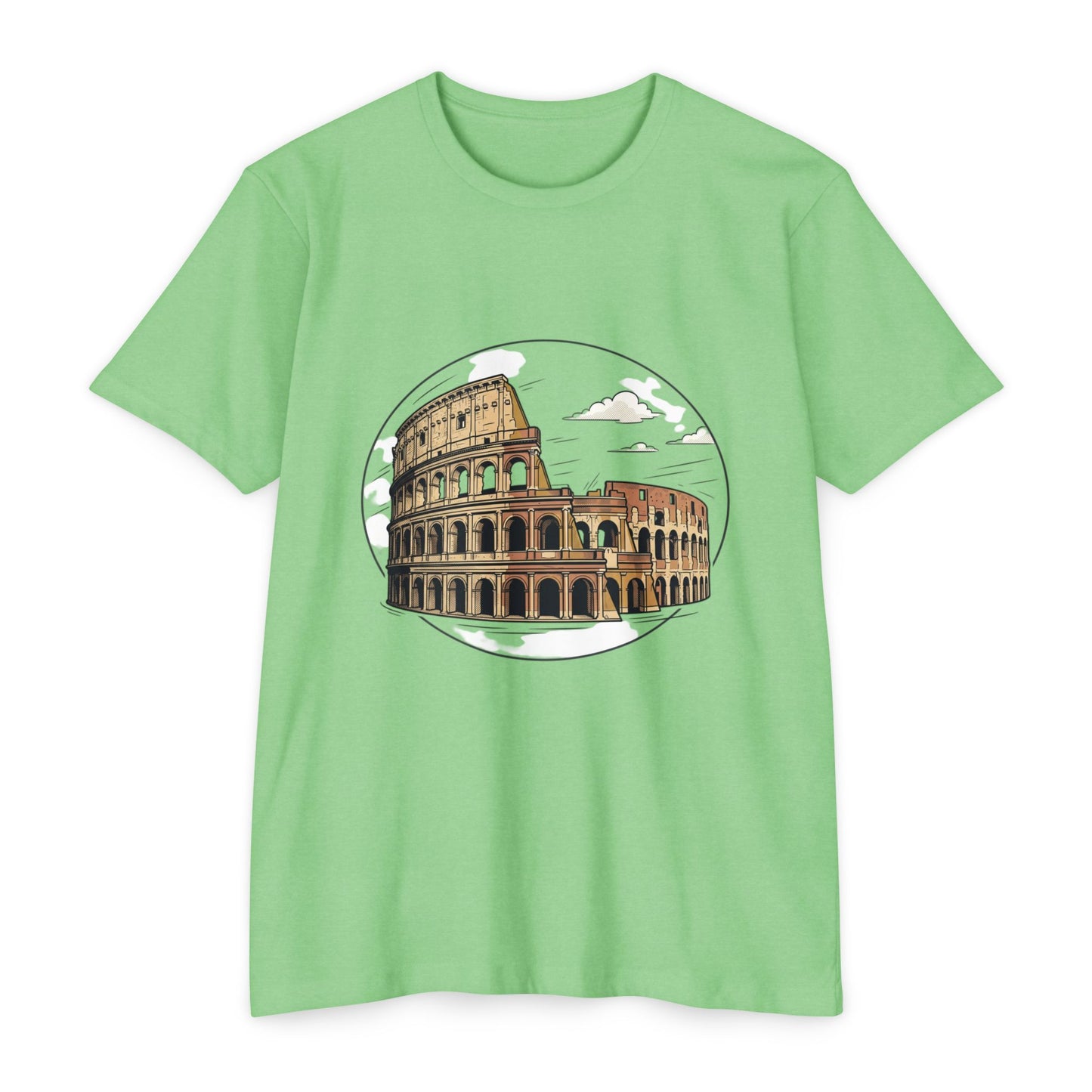 Colosseum Illustration Vintage Rome Travel T-Shirt