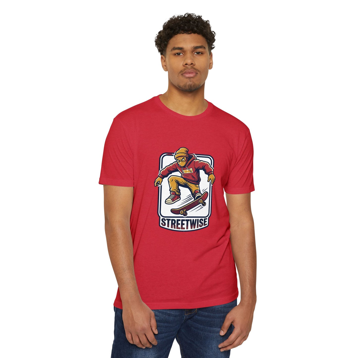 Retro Skateboarder Streetwise T‑Shirt — Vintage Skate Graphic Tee