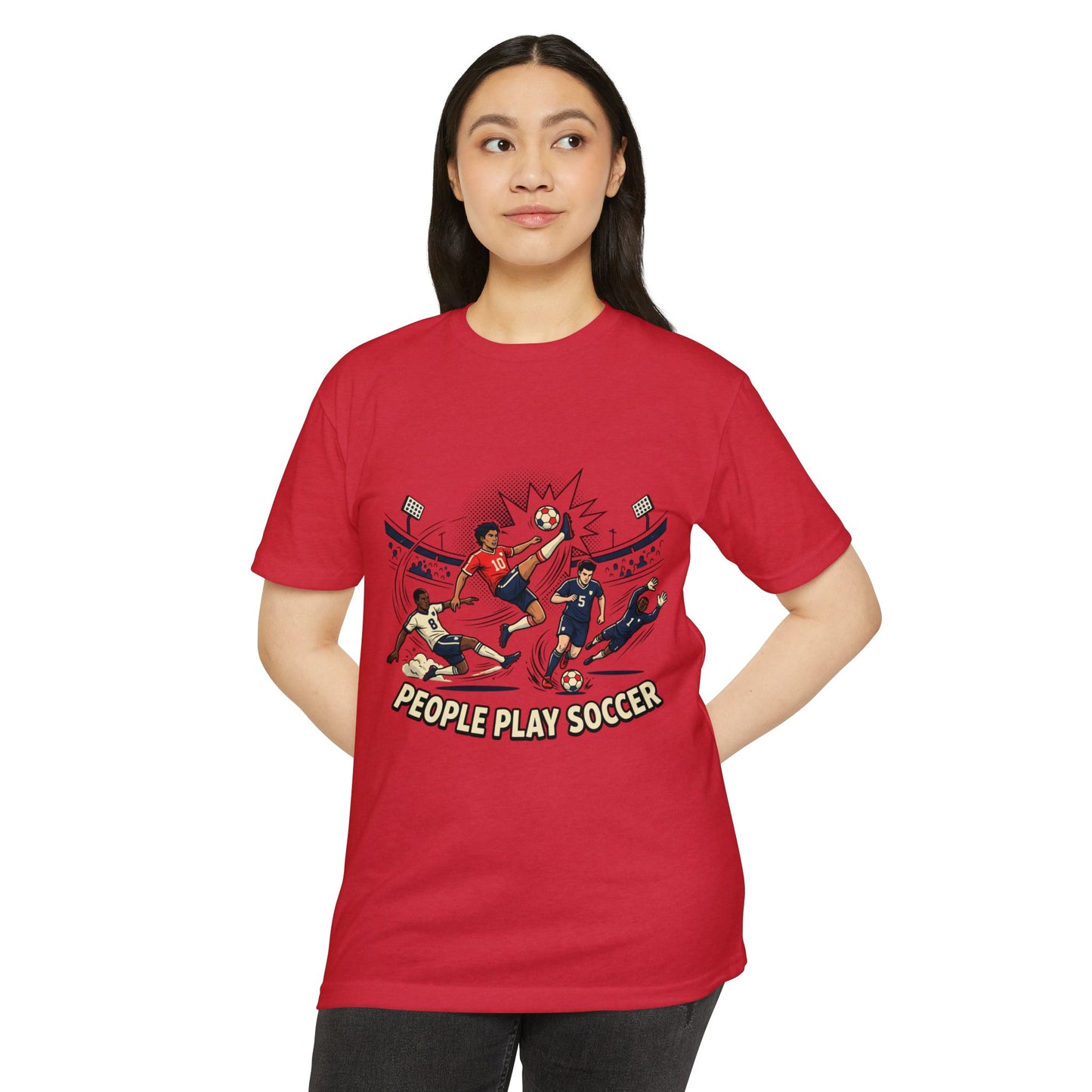 People Play Soccer T-Shirt – Vintage Soccer Players Graphic Tee