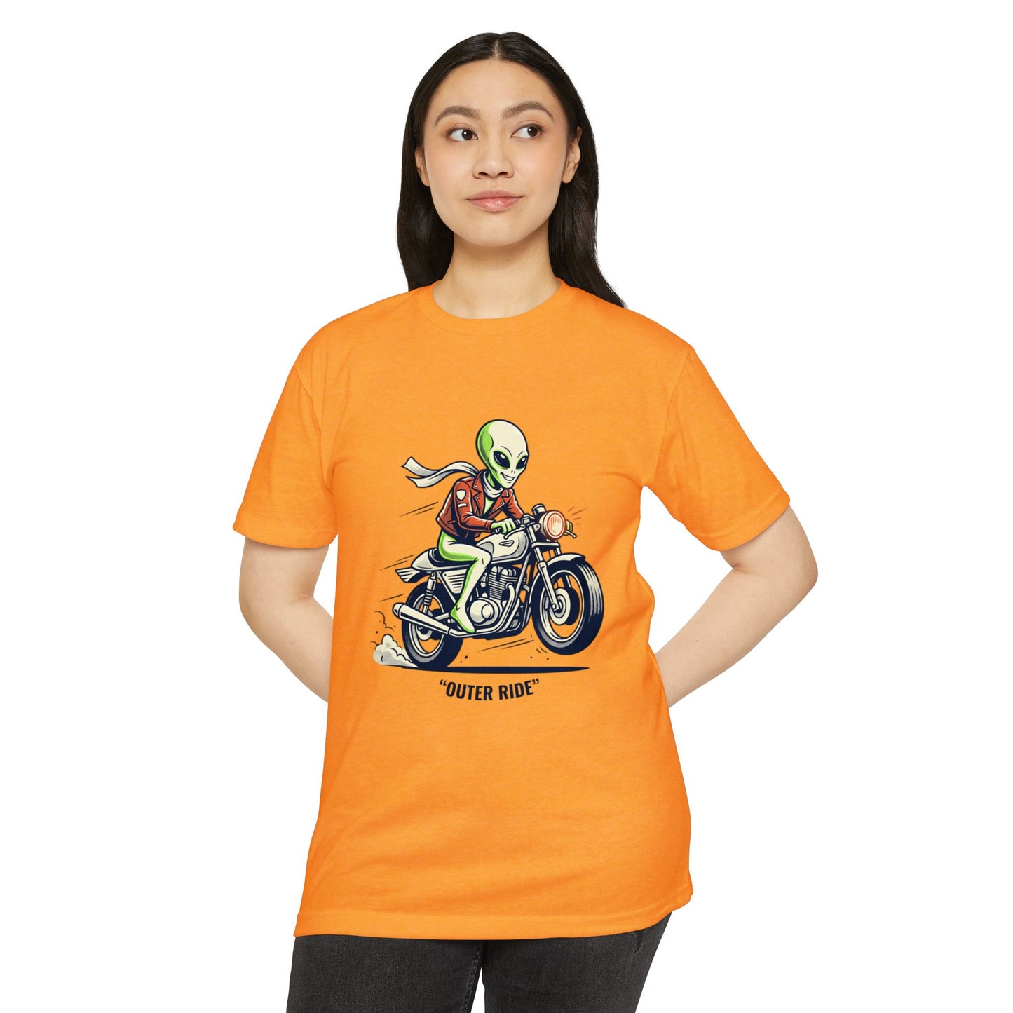 Alien Motorcyclist "Outer Ride" T-Shirt