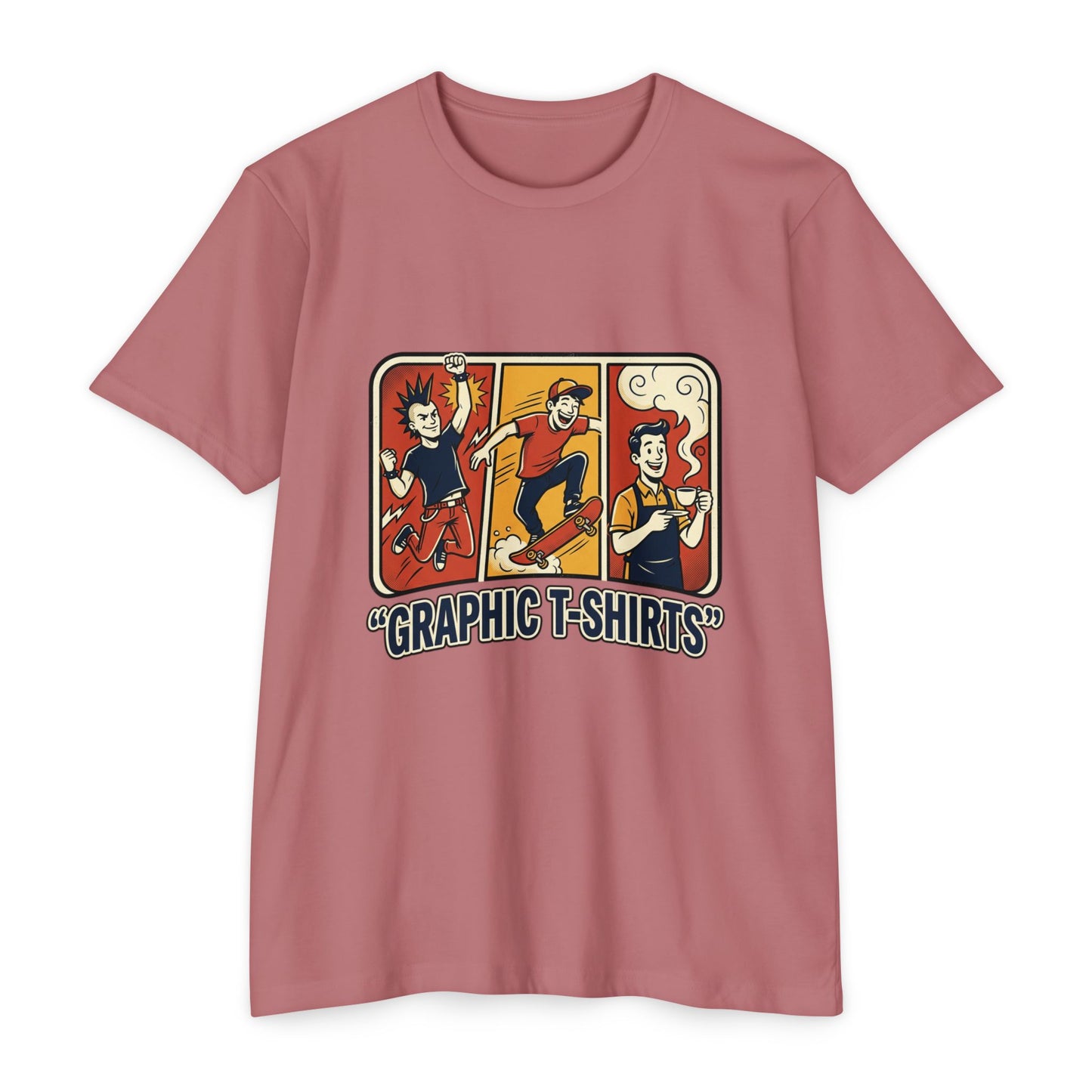 Retro Skateboard Graphic T-Shirt — Vintage Cartoon Skate Tee