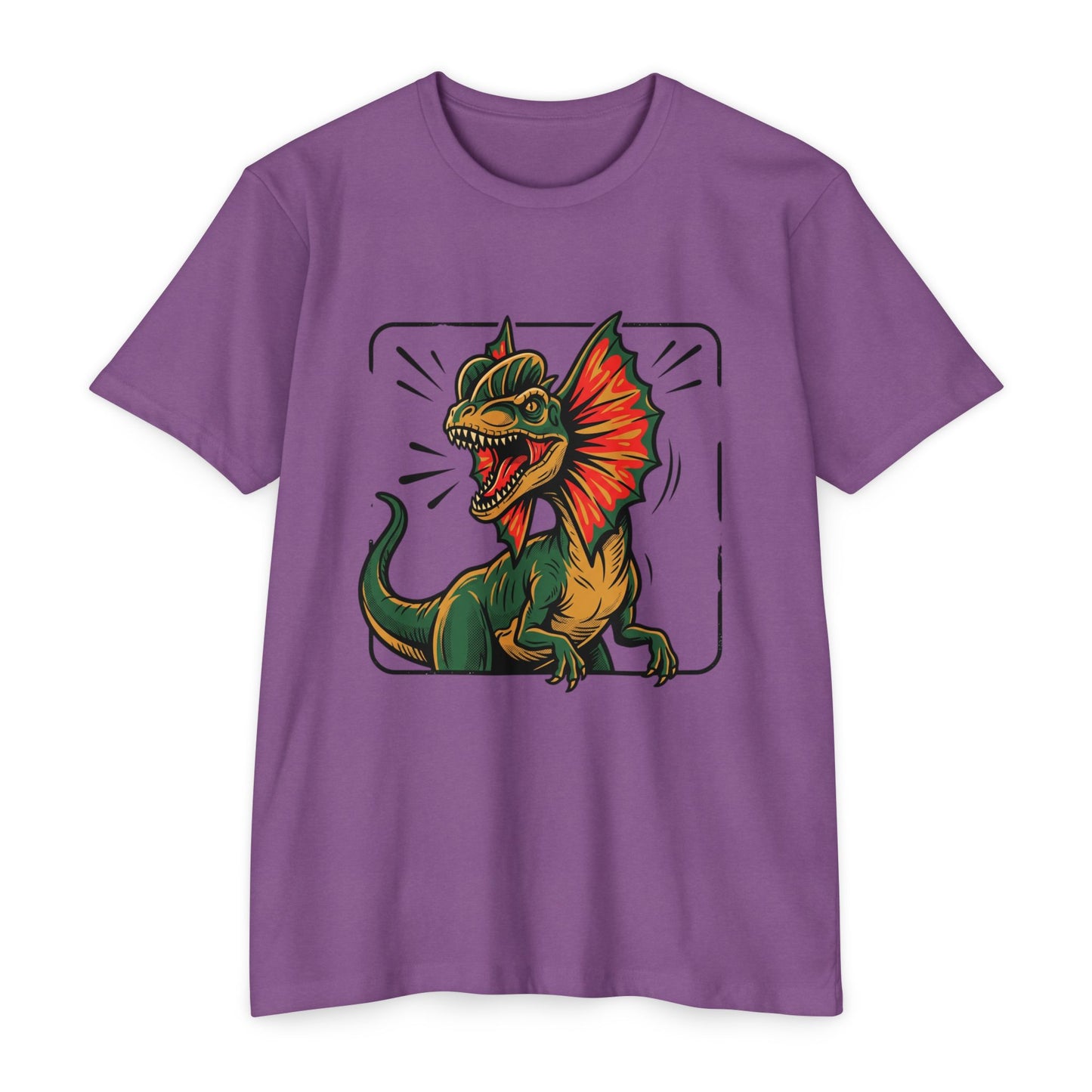 Frilled Lizard Dino Tee — Colorful Frill Graphic T-Shirt