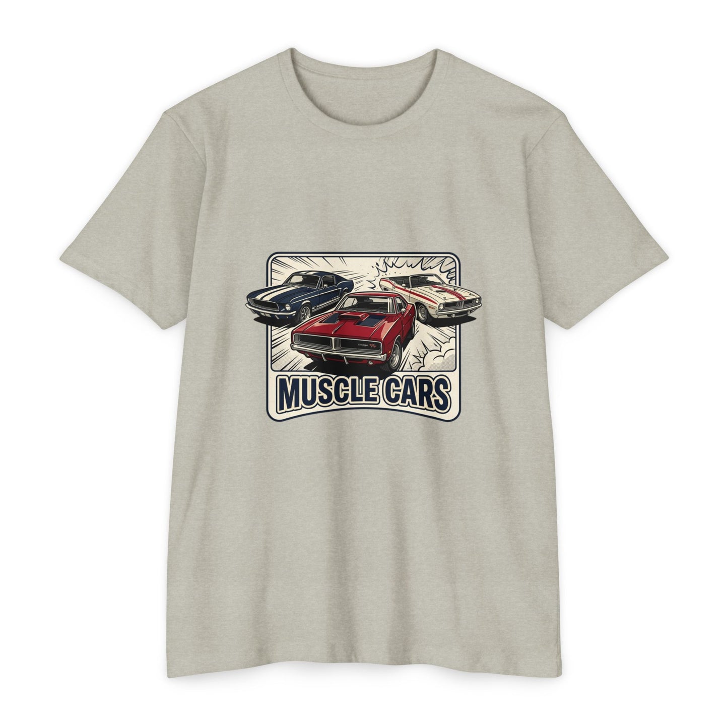 Retro Muscle Cars Graphic T-Shirt — Vintage Hot Rod Design