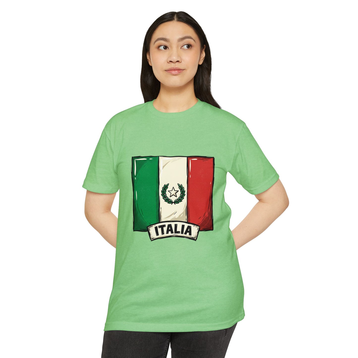 Italian Flag Vintage Crest T-Shirt — Italia Graphic Tee