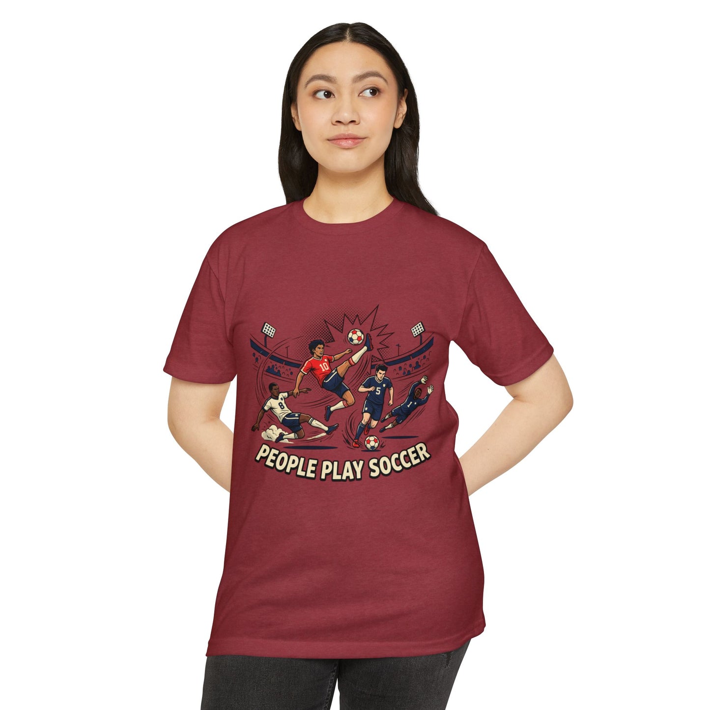 People Play Soccer T-Shirt – Vintage Soccer Players Graphic Tee
