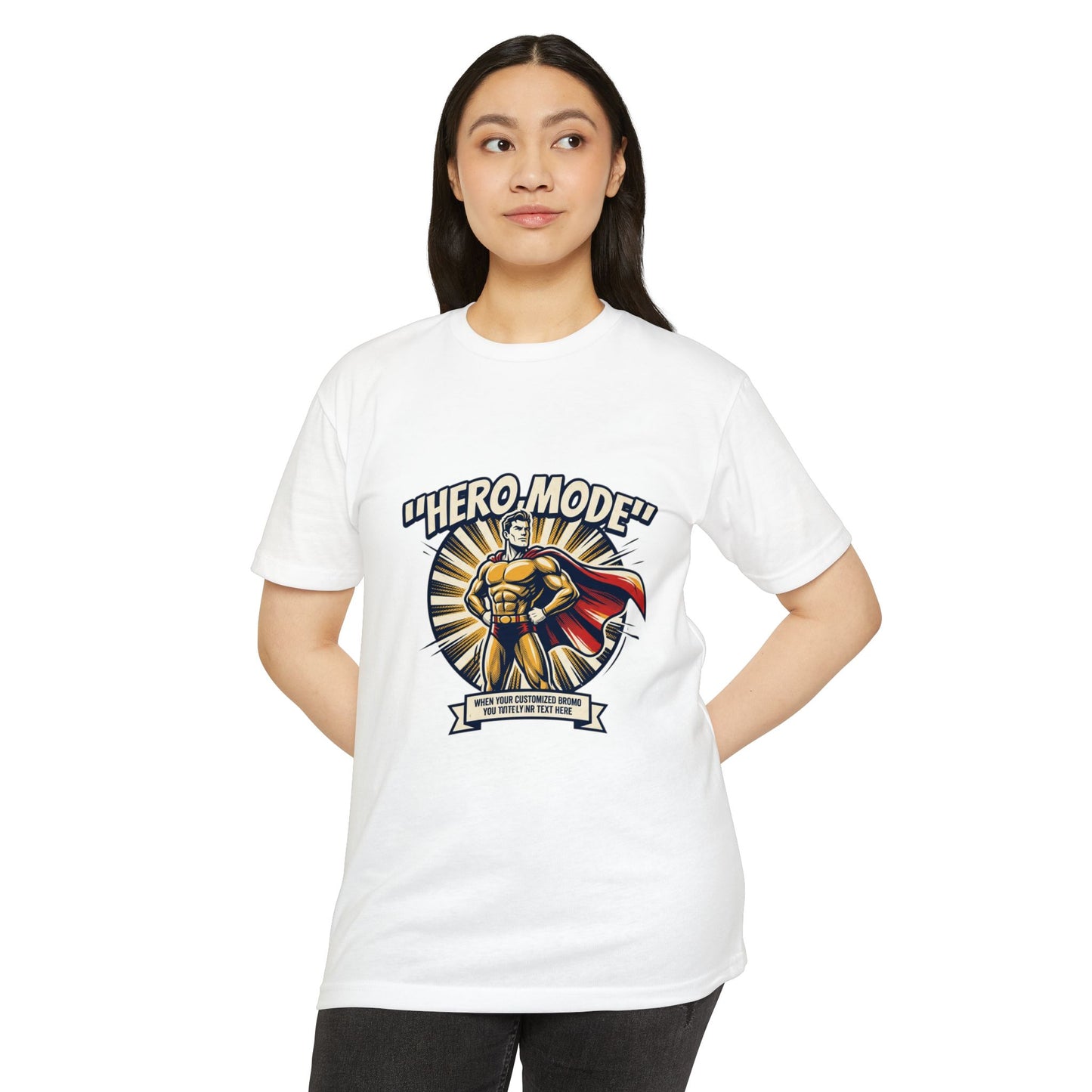 Hero Mode T-Shirt – Superhero Graphic Tee with "Hero Mode" Slogan