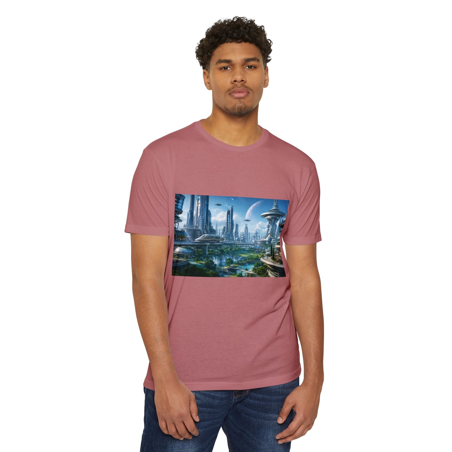 Futuristic Cityscape Sci‑Fi Skyline T-Shirt
