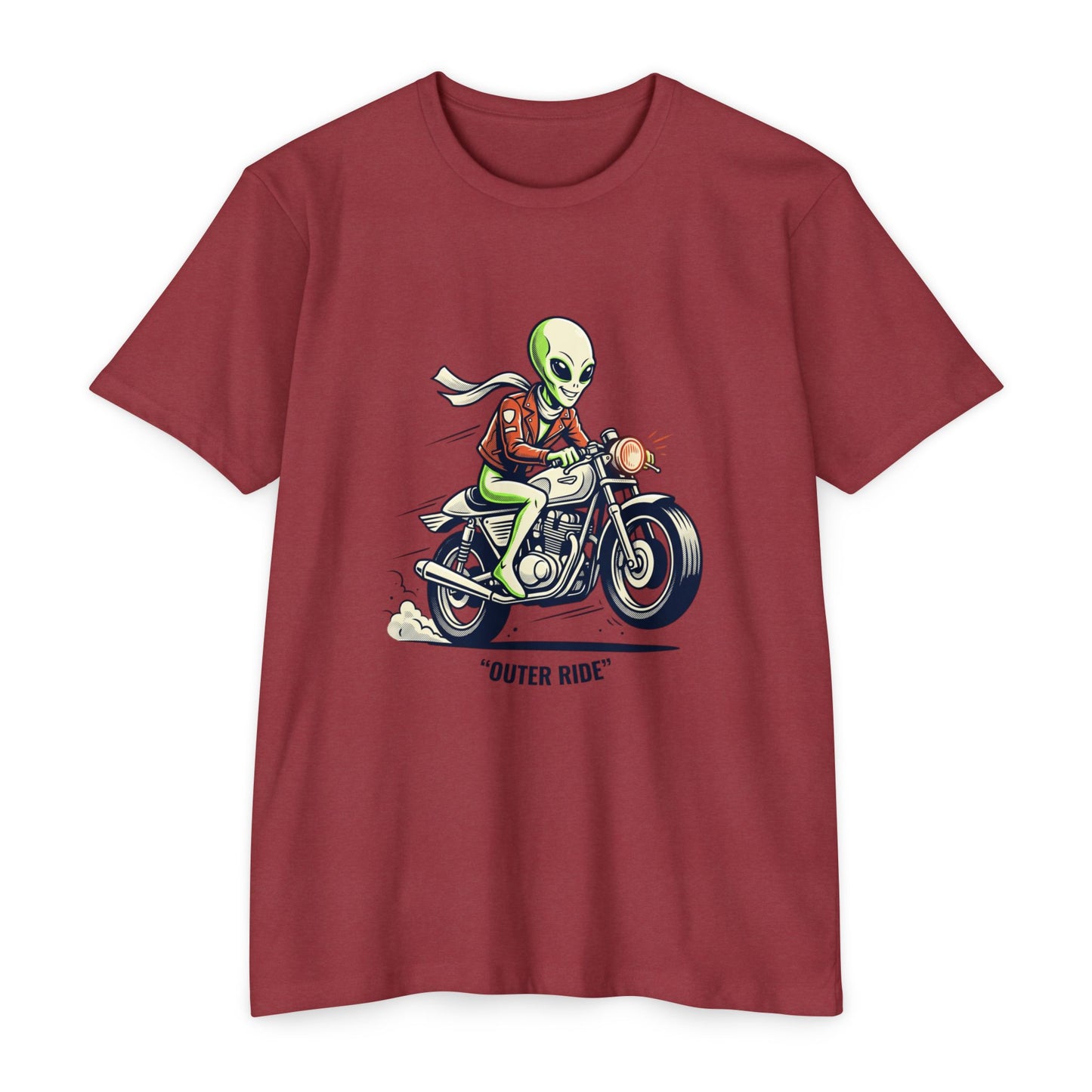 Alien Motorcyclist "Outer Ride" T-Shirt