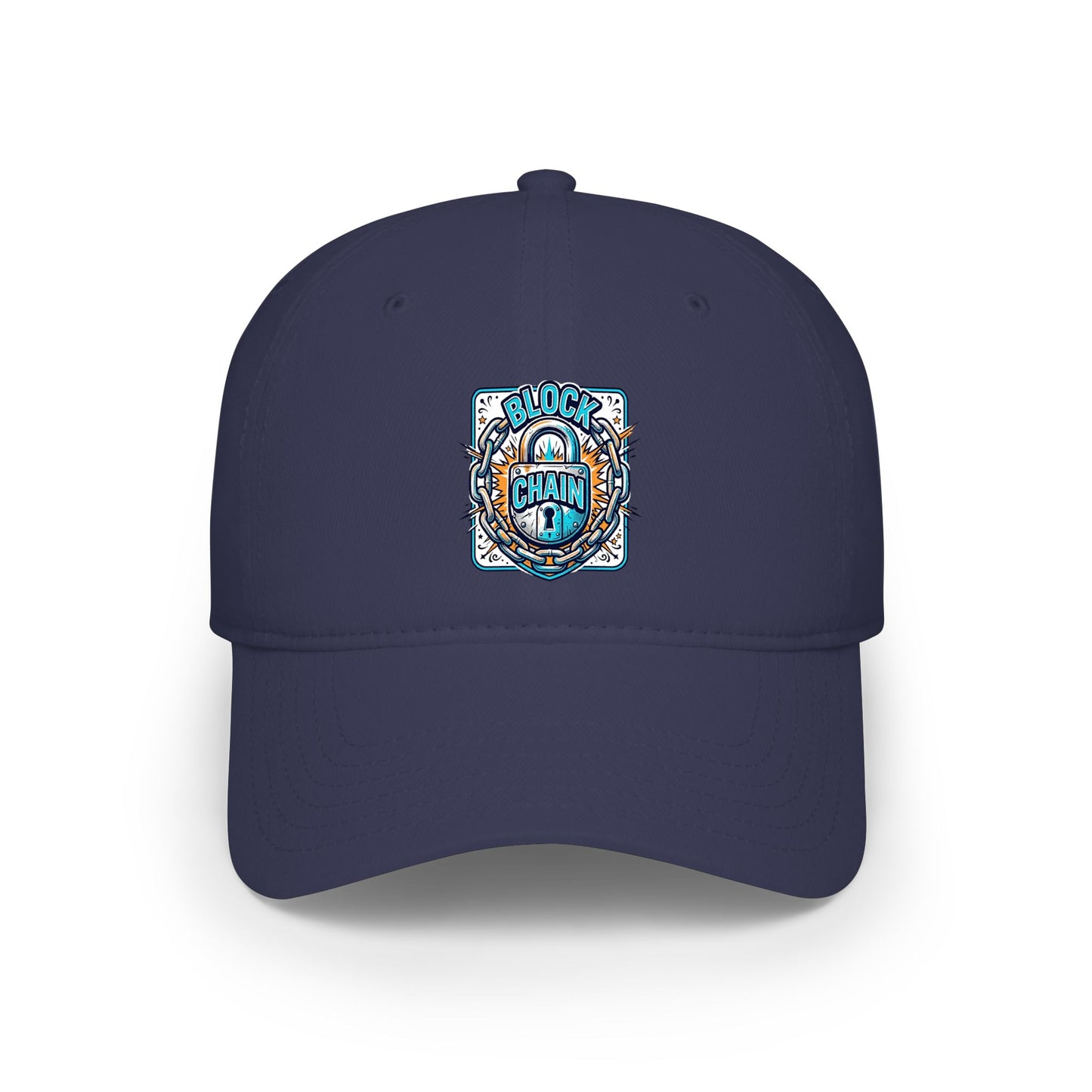 Retro "Block Chain" Low Profile Baseball Cap — Vintage Dad Hat