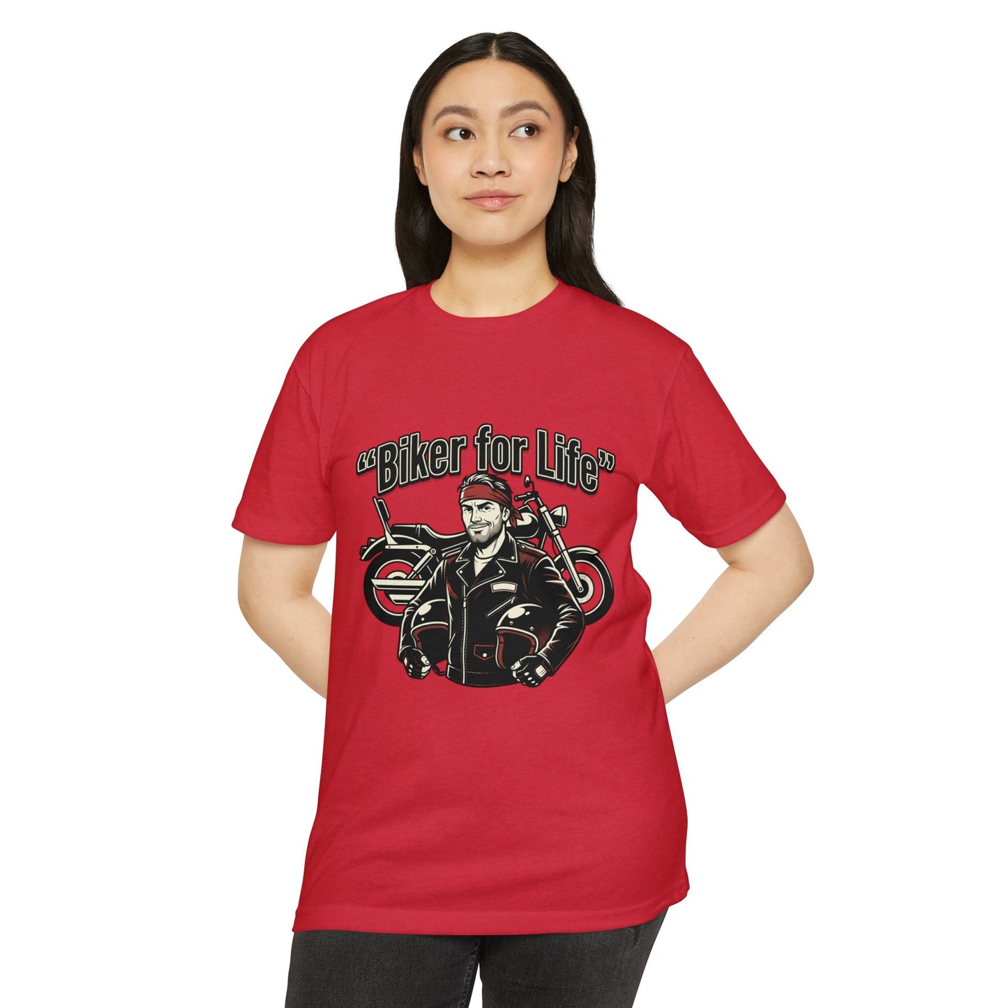 Biker For Life Vintage Motorcycle T-Shirt