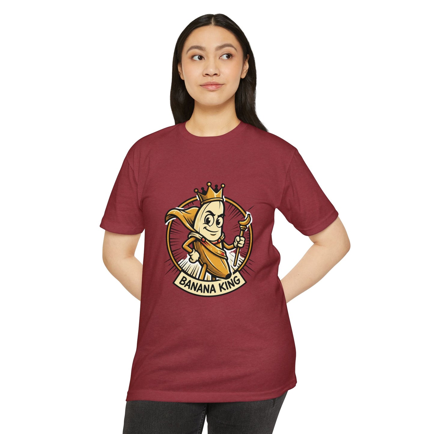 Banana King Retro Graphic T-Shirt — Vintage Fruit Mascot Tee