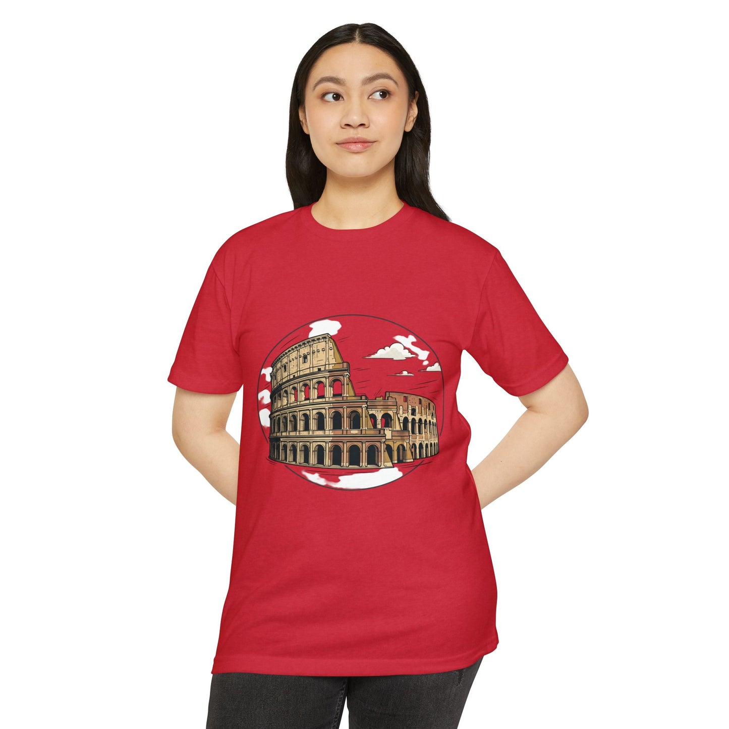Colosseum Illustration Vintage Rome Travel T-Shirt