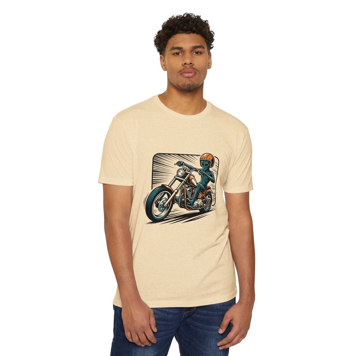 Motorcycle Rider Graphic T-Shirt — Retro Biker Design