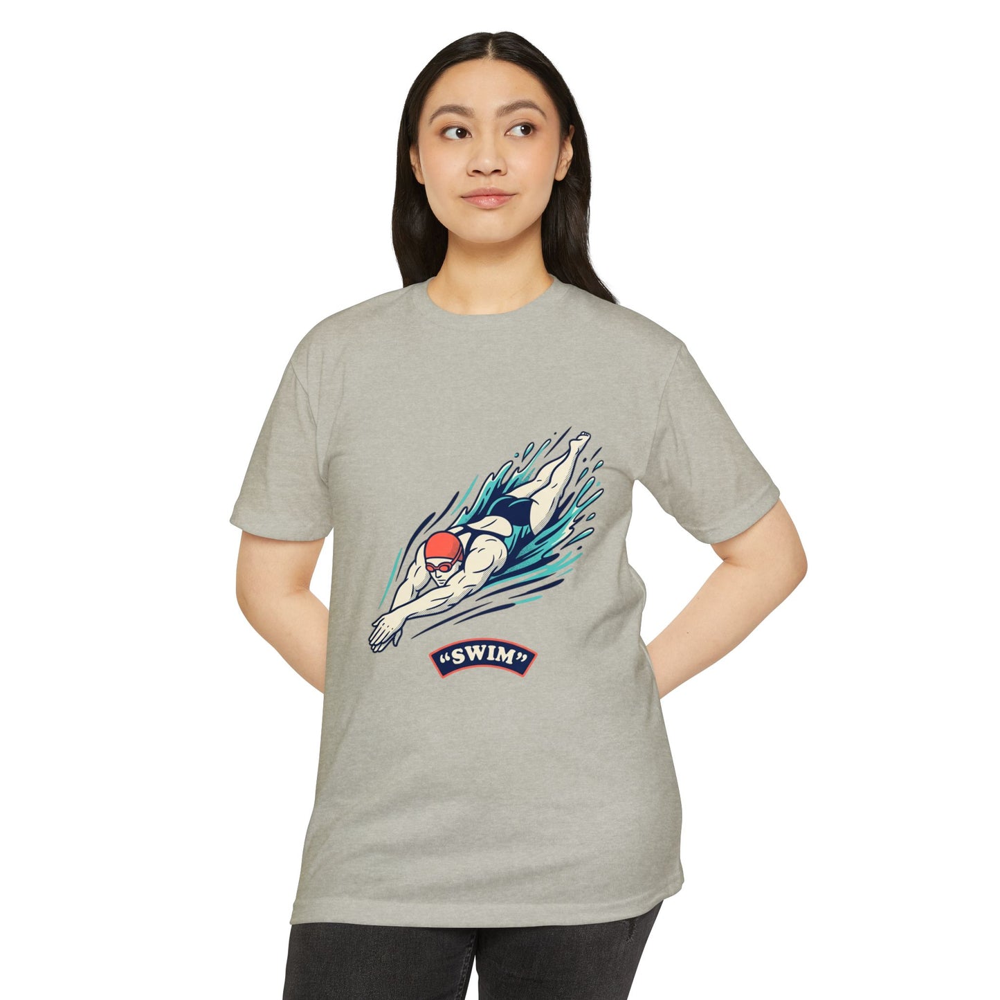 Swimmer Dive T-Shirt — "Swim" Graphic Athletic Tee