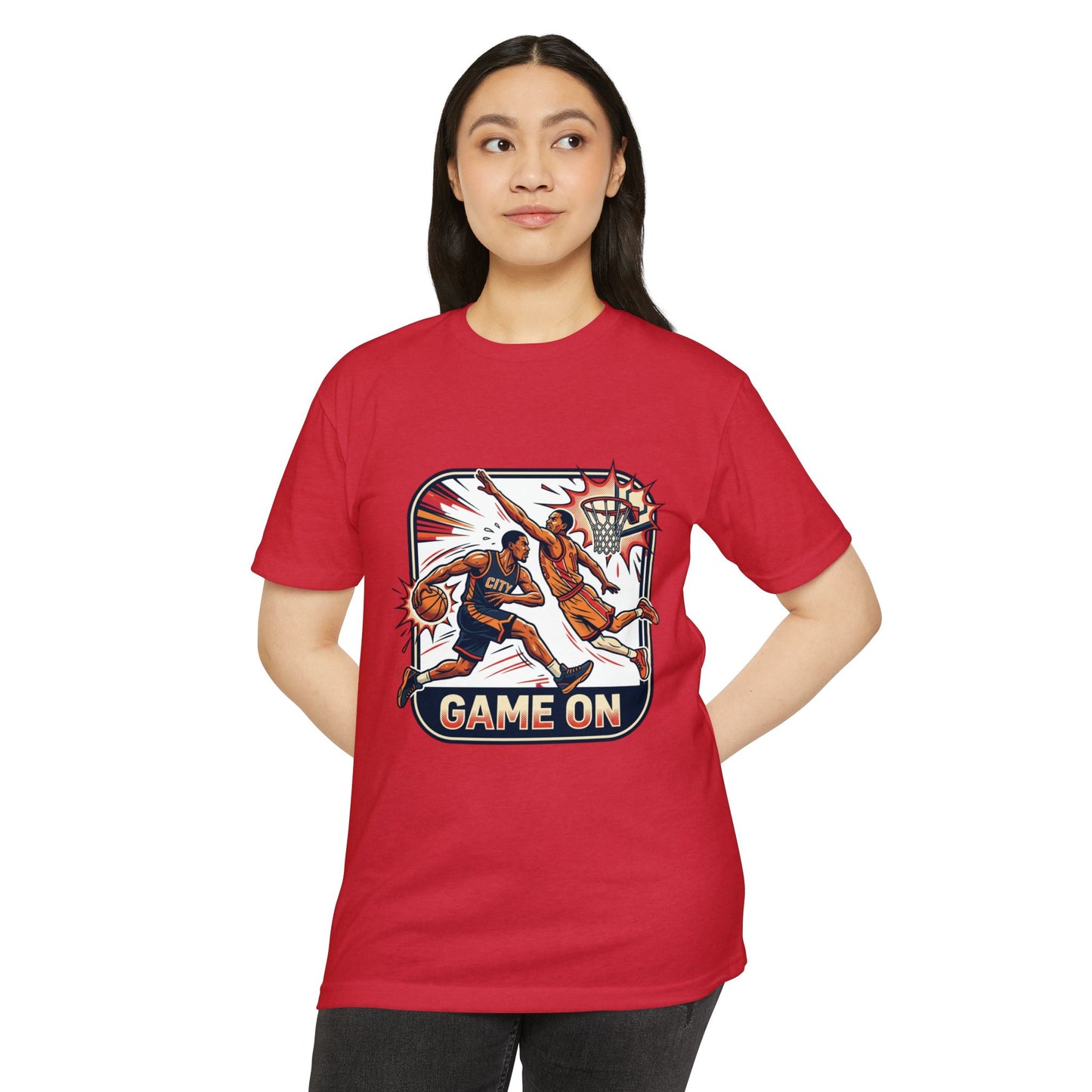 Basketball T-Shirt — Retro 'Game On' Dunk Design