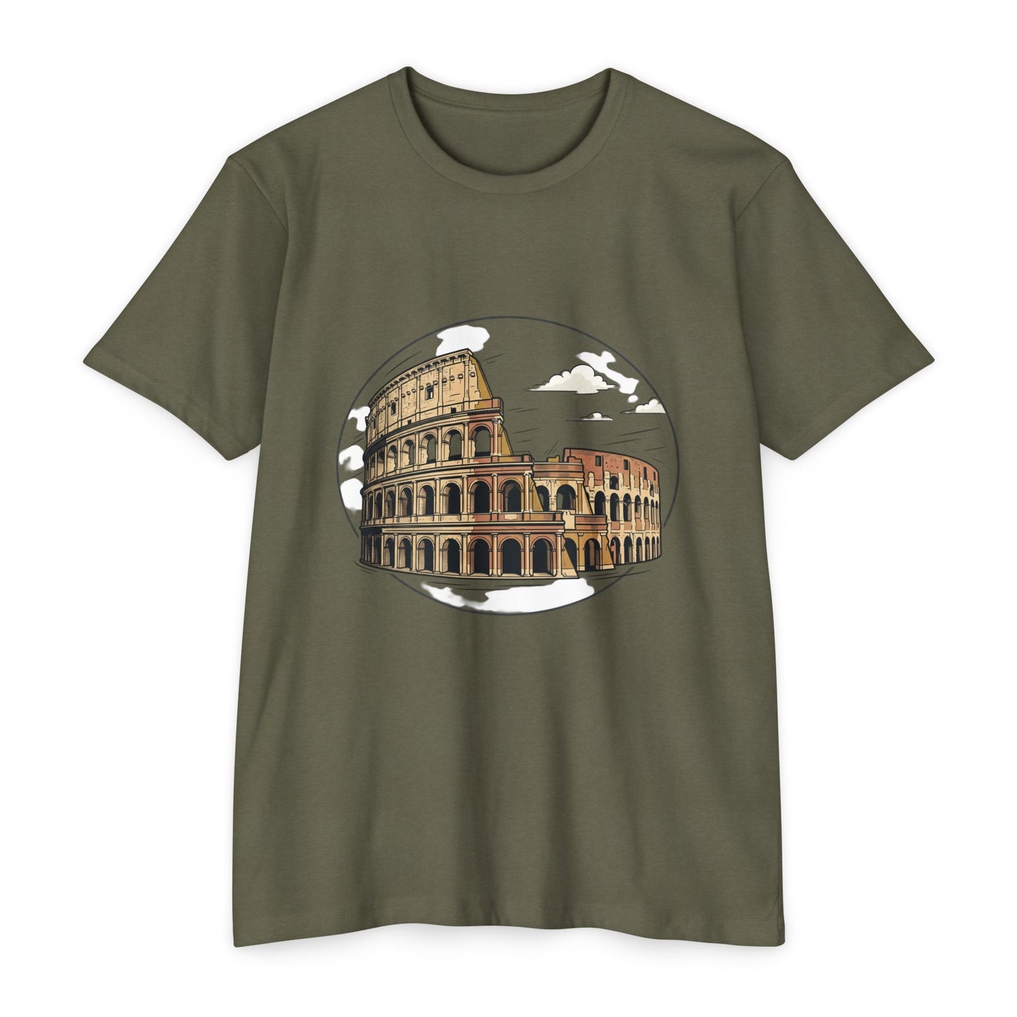 Colosseum Illustration Vintage Rome Travel T-Shirt