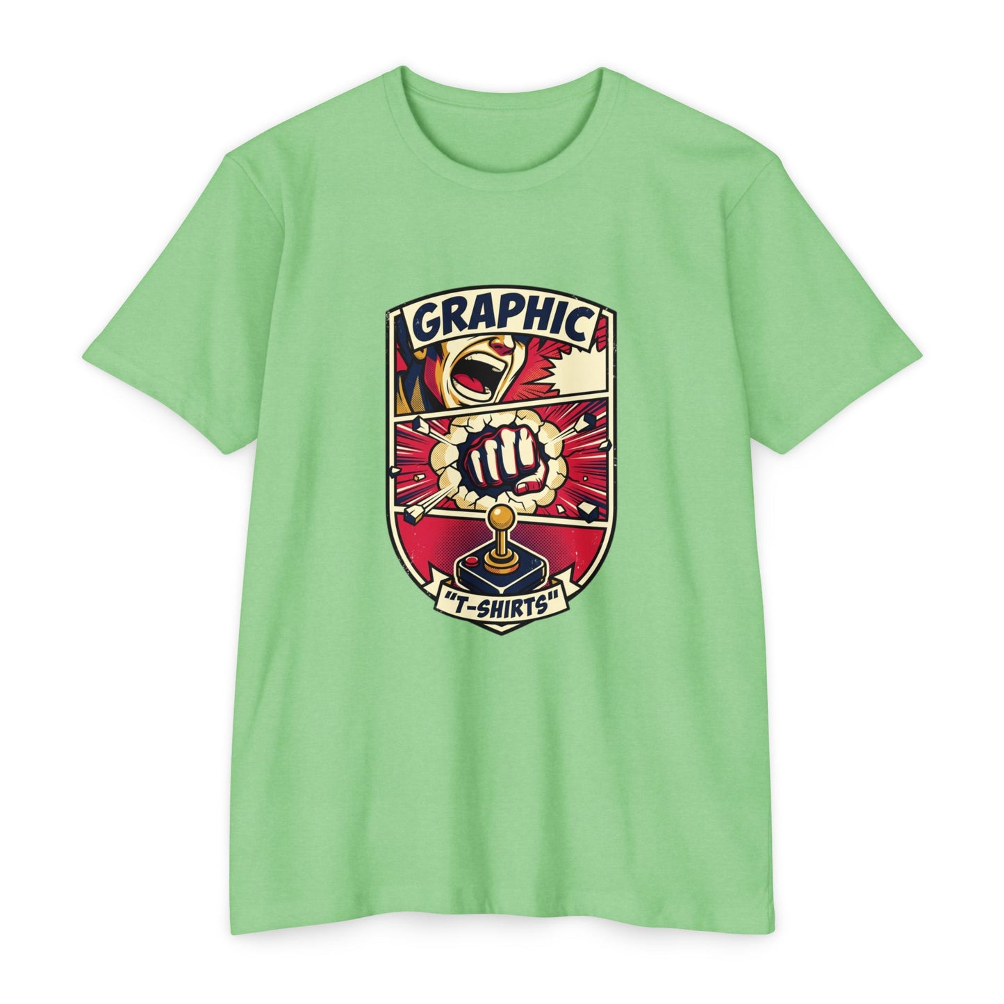 Vintage Gamer Logo T-Shirt — Fist & Joystick Retro Graphic Tee