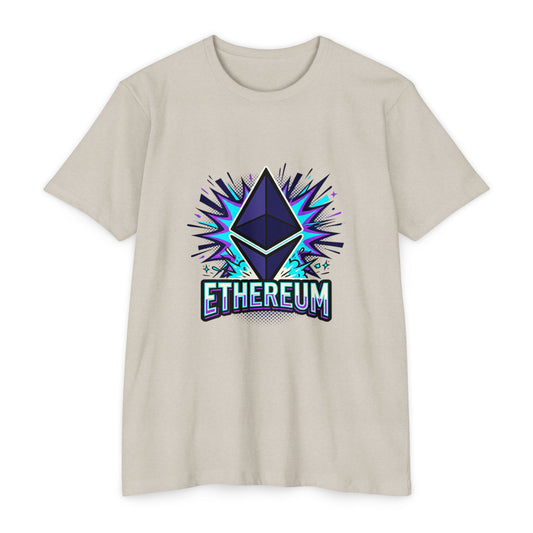 Ethereum Crypto Logo T-Shirt — Retro Neon Blockchain Tee