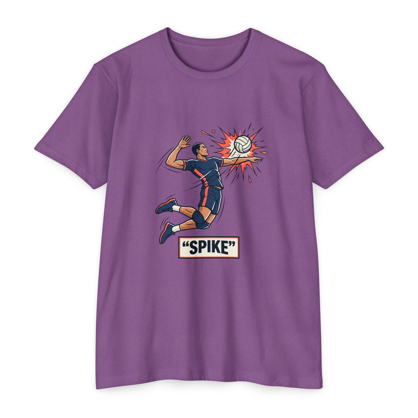 Volleyball Spike Graphic T-Shirt — Retro Player Illustration Tee
