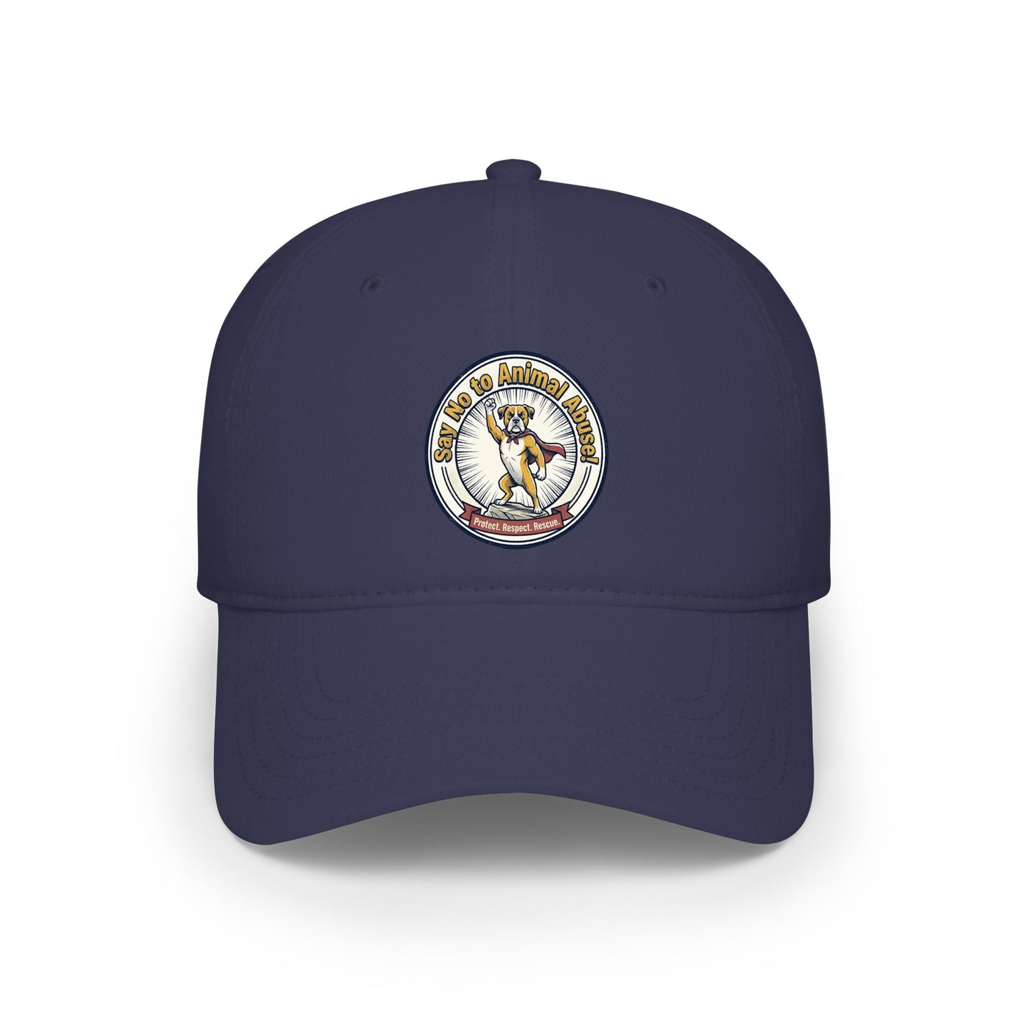 Embroidered Golden Retriever Patch Baseball Cap — Low Profile Red Dog Lover Hat