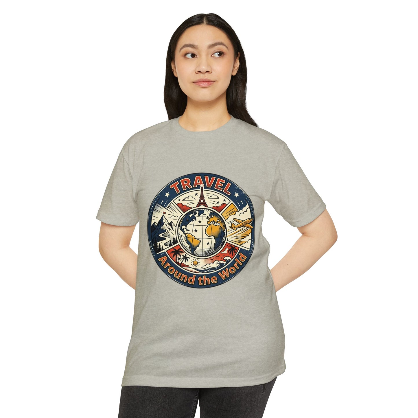 Vintage Globe Adventure T-Shirt — Travel Around the World Tee