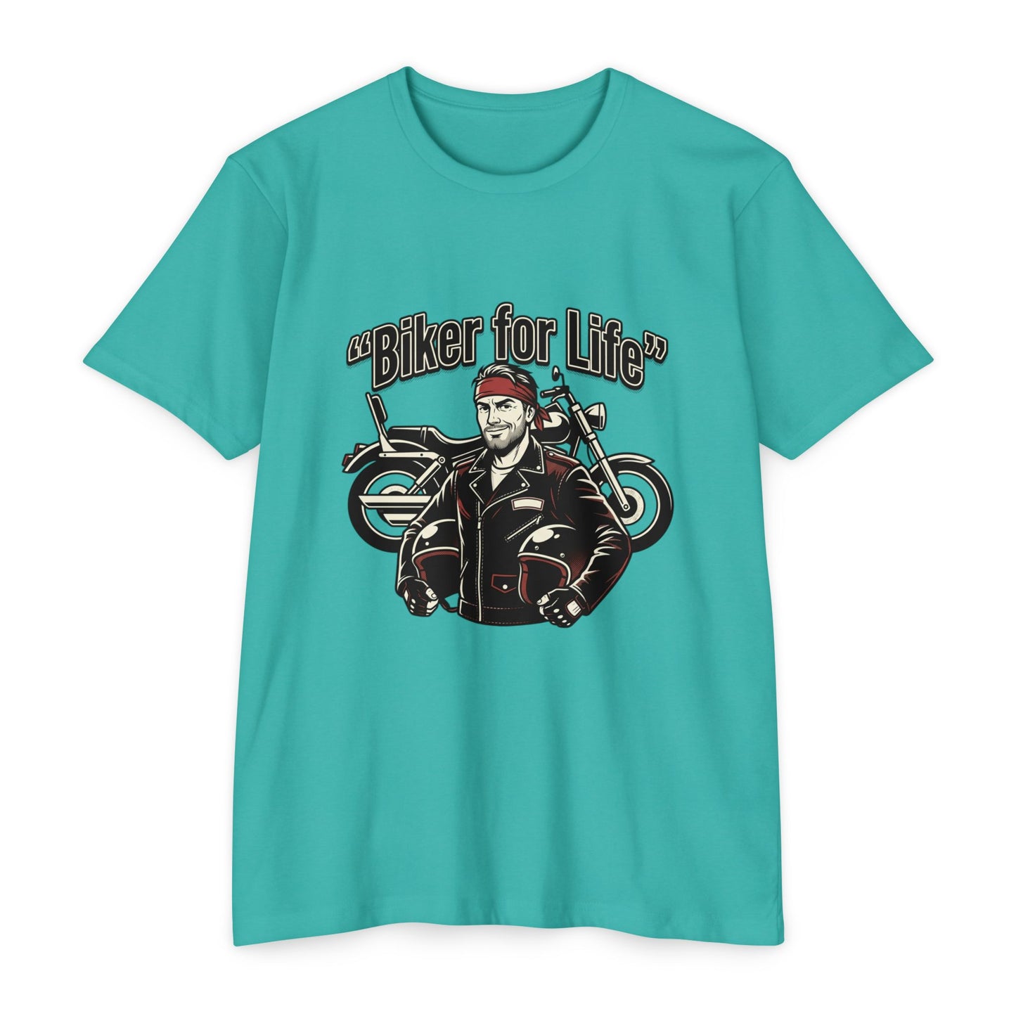 Biker For Life Vintage Motorcycle T-Shirt