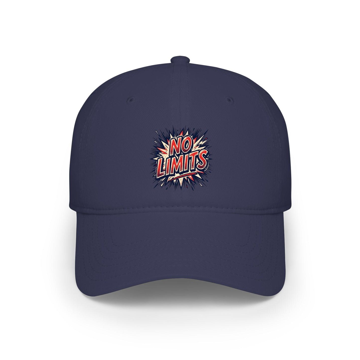 No Limits Retro Comic Baseball Cap — Motivational Low Profile Hat