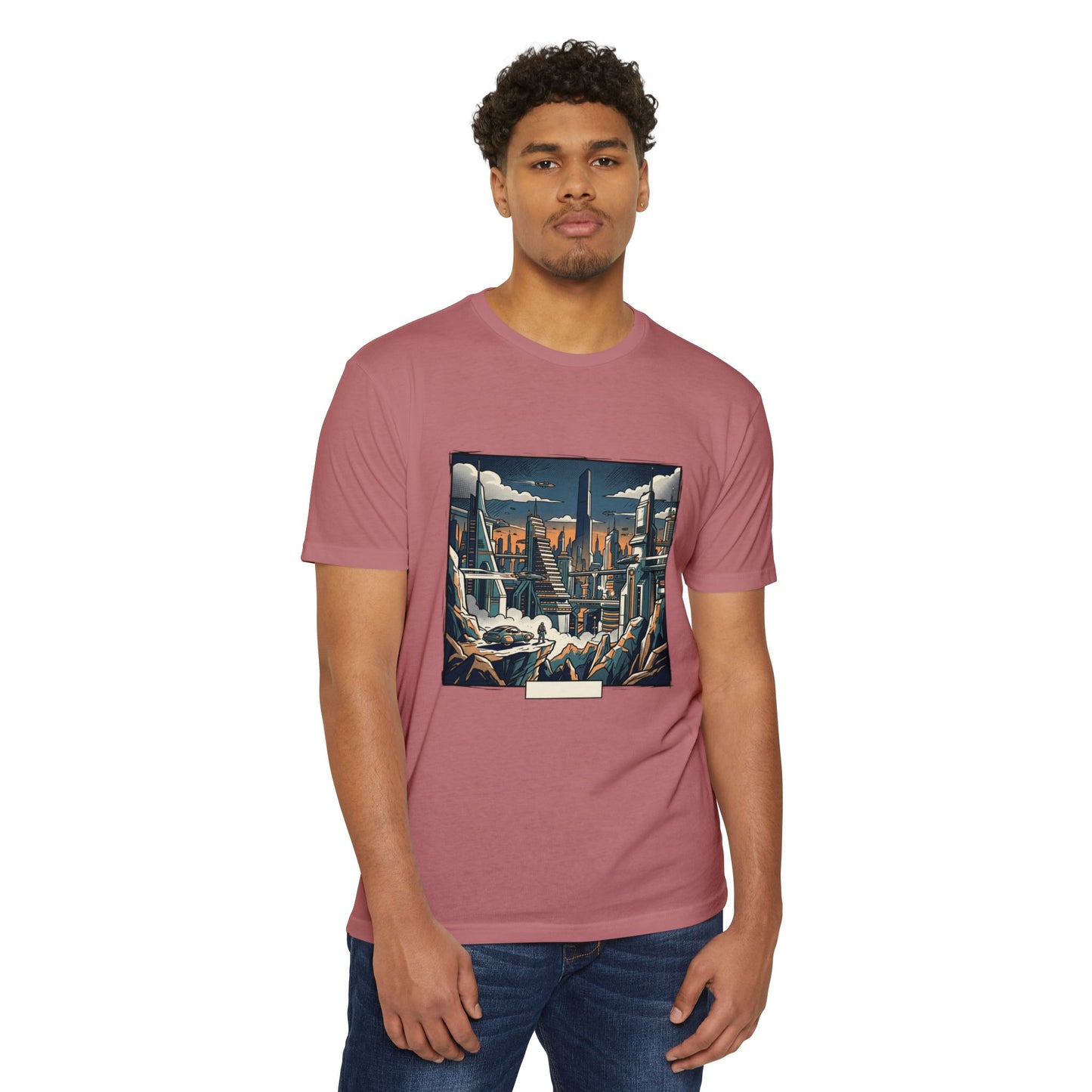 Futuristic Cityscape Retro Sci‑Fi T-Shirt — Retro Sci‑Fi Landscape Tee