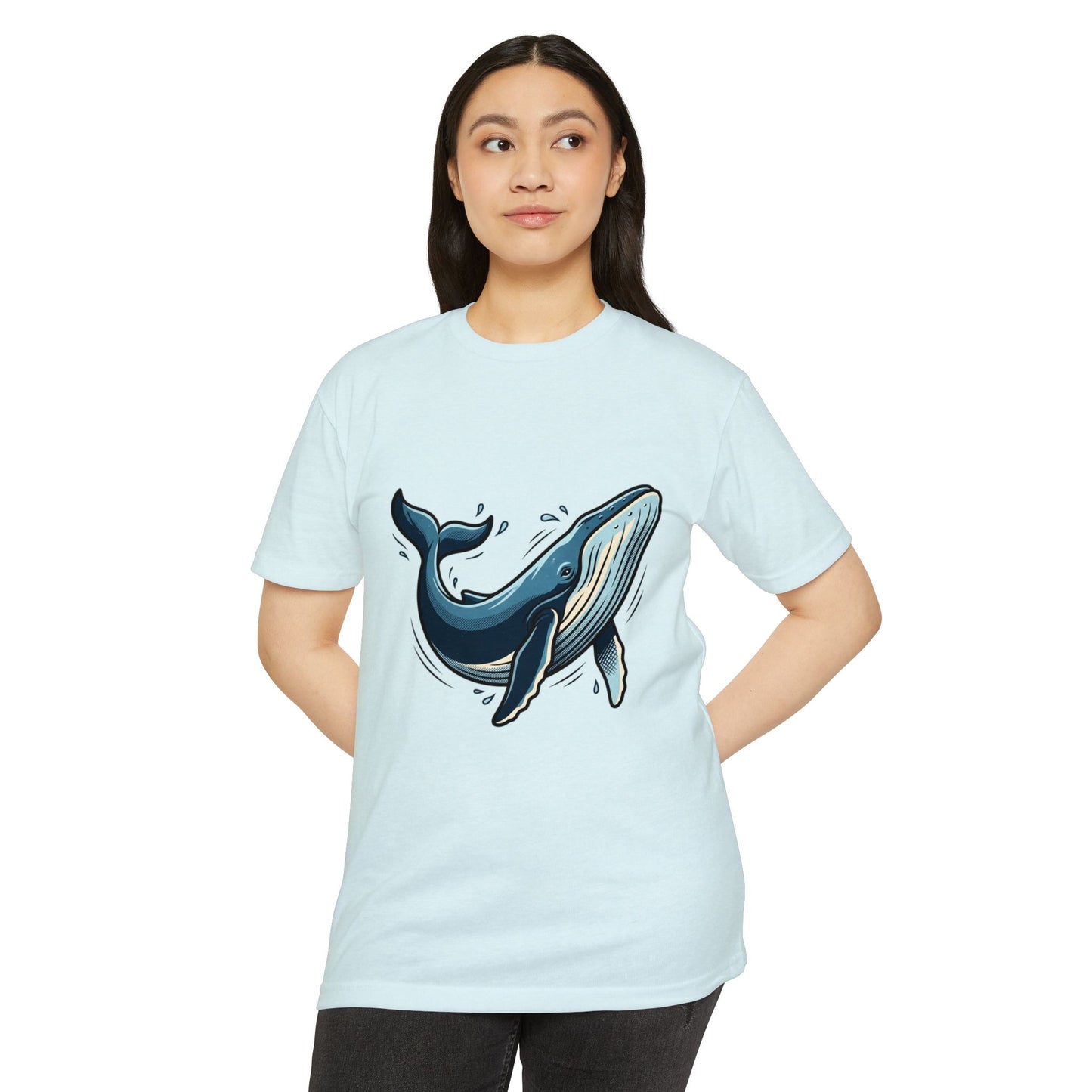 Whale Illustration T-Shirt — Retro Ocean Graphic Tee