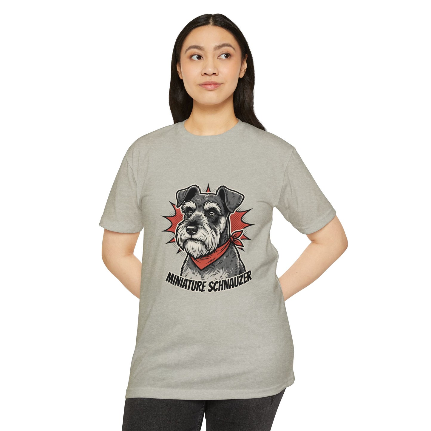 Miniature Schnauzer Portrait Retro Bandana T-Shirt